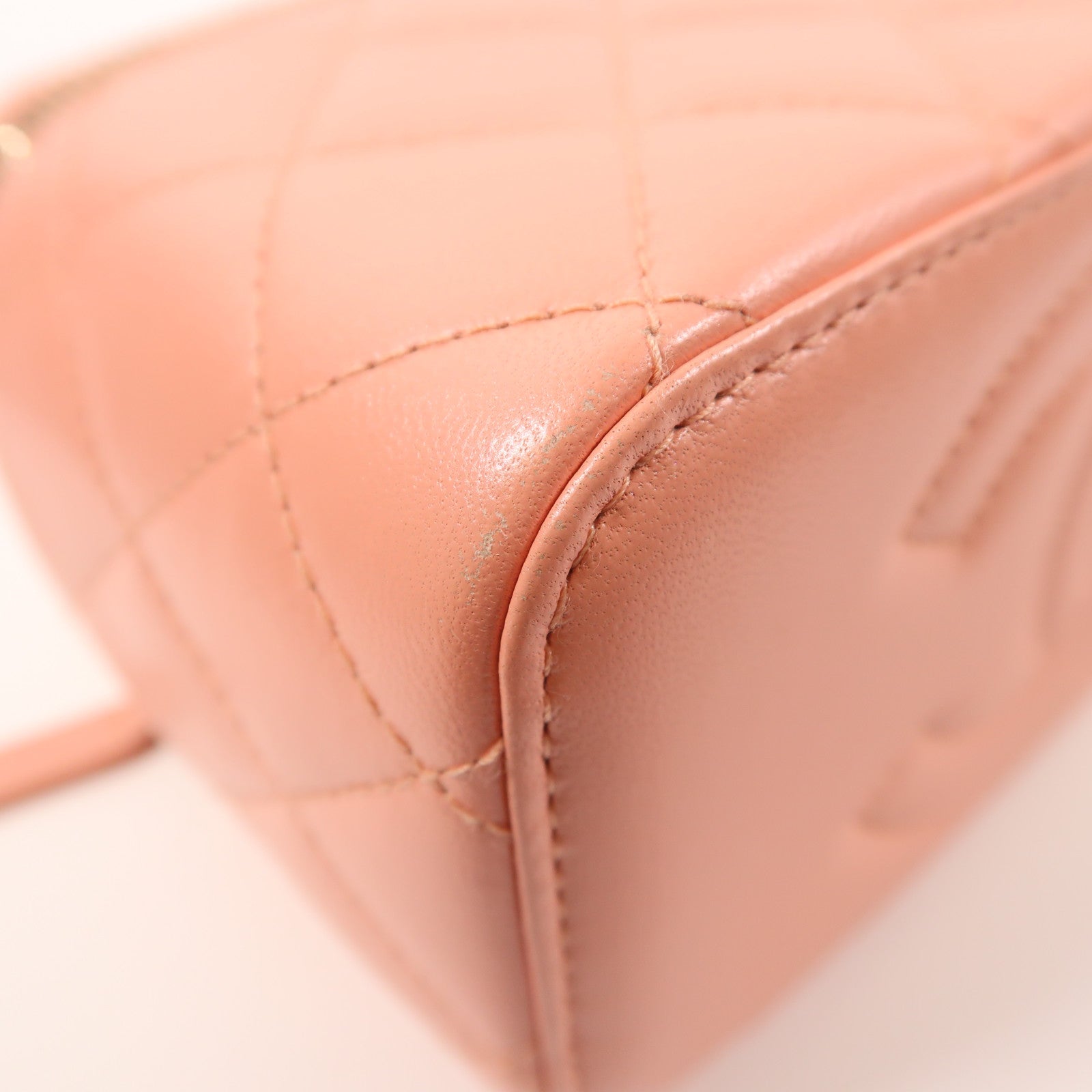 CHANEL 羊皮皮革Vanity Case金扣鏈帶肩背袋