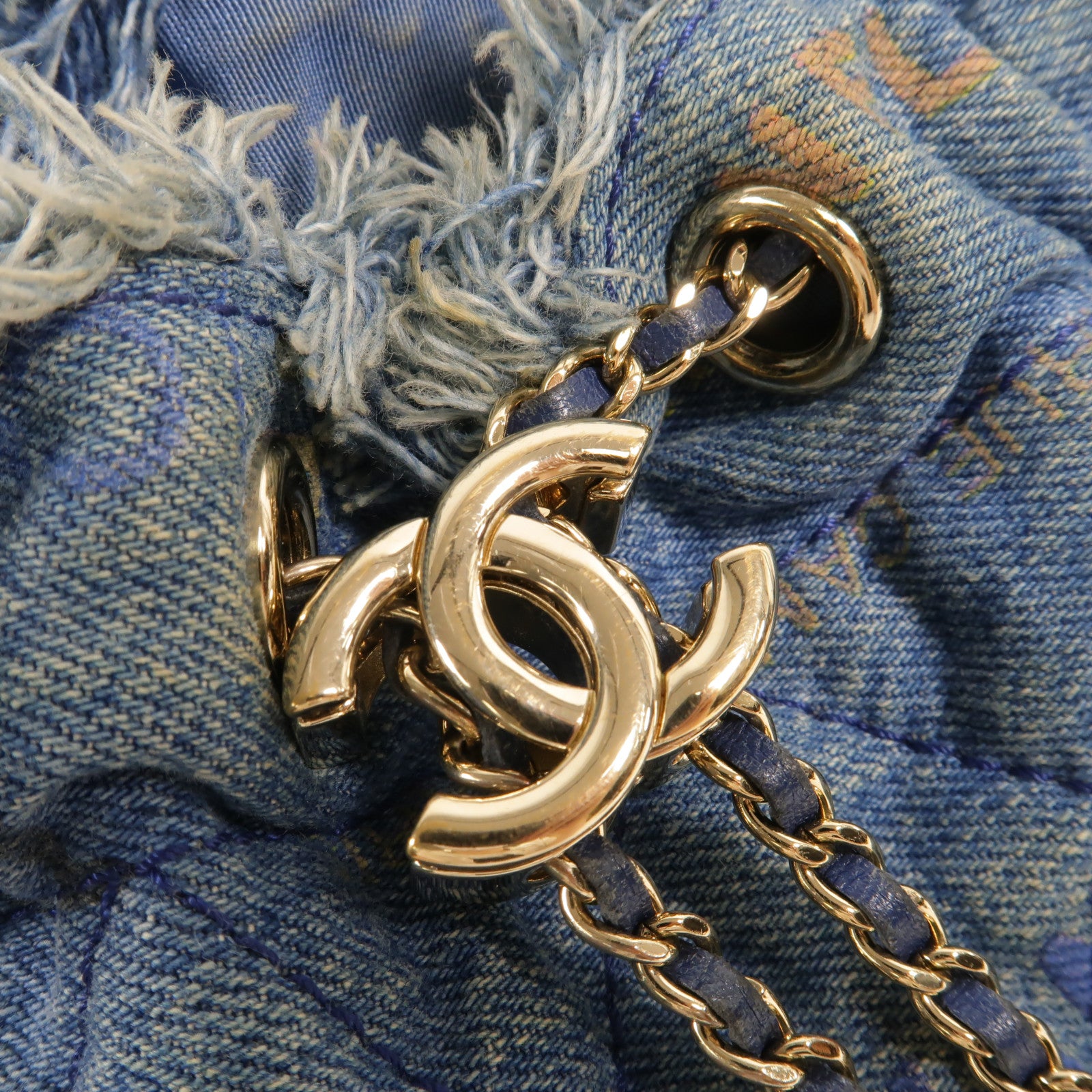 CHANEL Denim Bucket Bag肩背袋