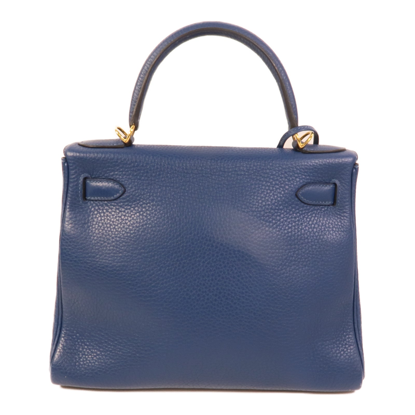 HERMES Togo皮革Kelly 28手挽肩背兩用袋Blue Brighton
