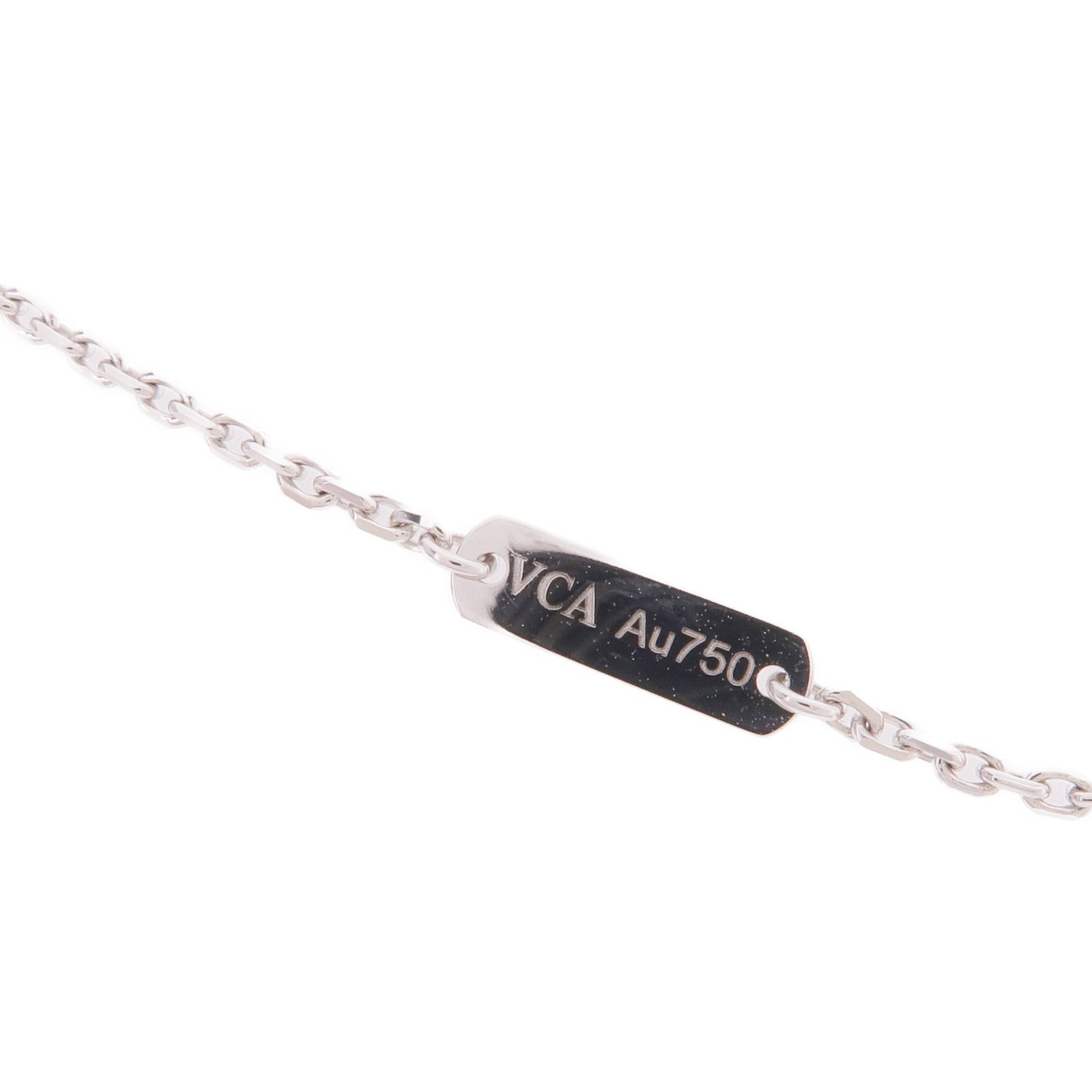 Van Cleef & Arpels 18K白金Vintage Alhambra Diamond Pendant鑽石項鍊