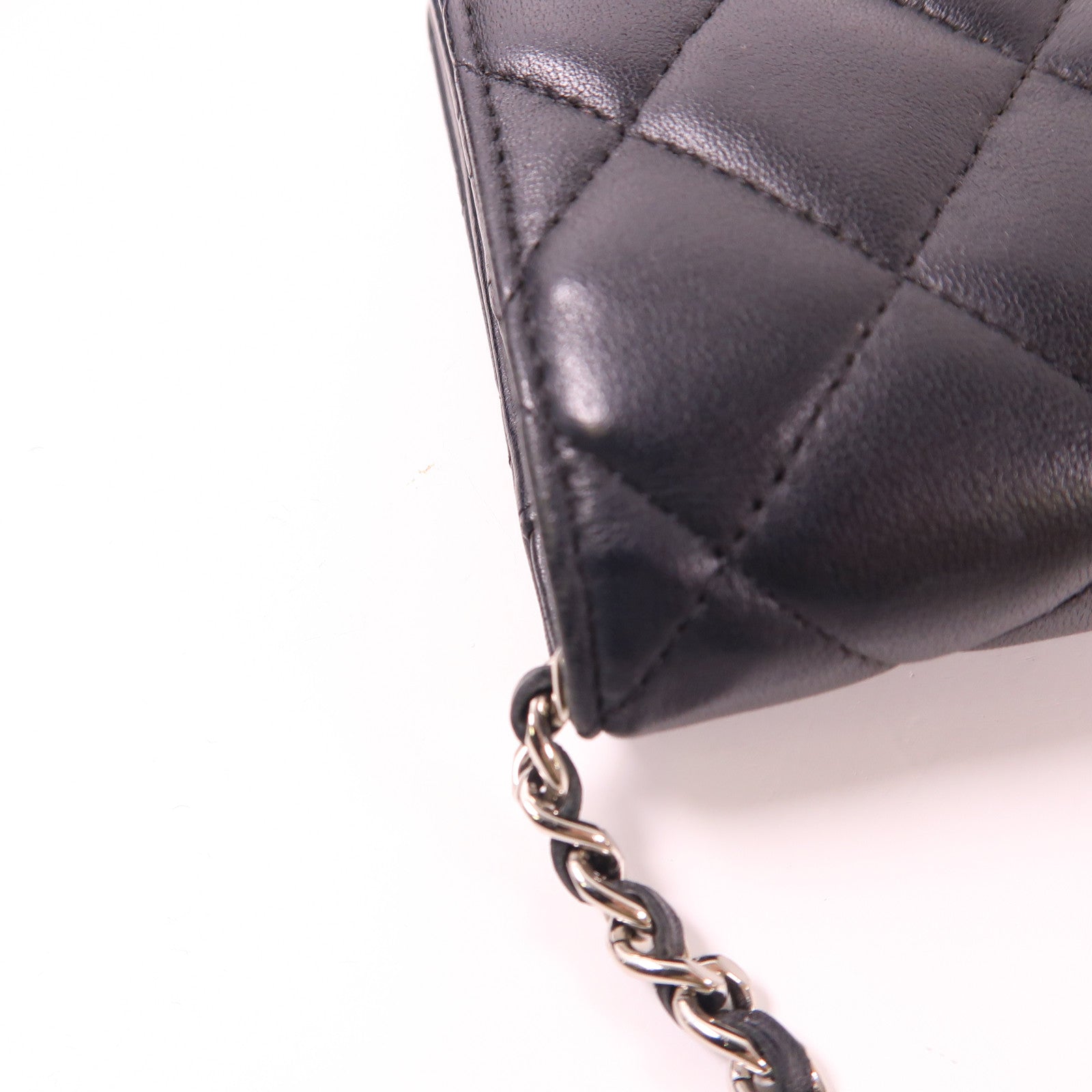 CHANEL 牛皮皮革WOC Wallet On Chain銀扣鏈帶肩背袋