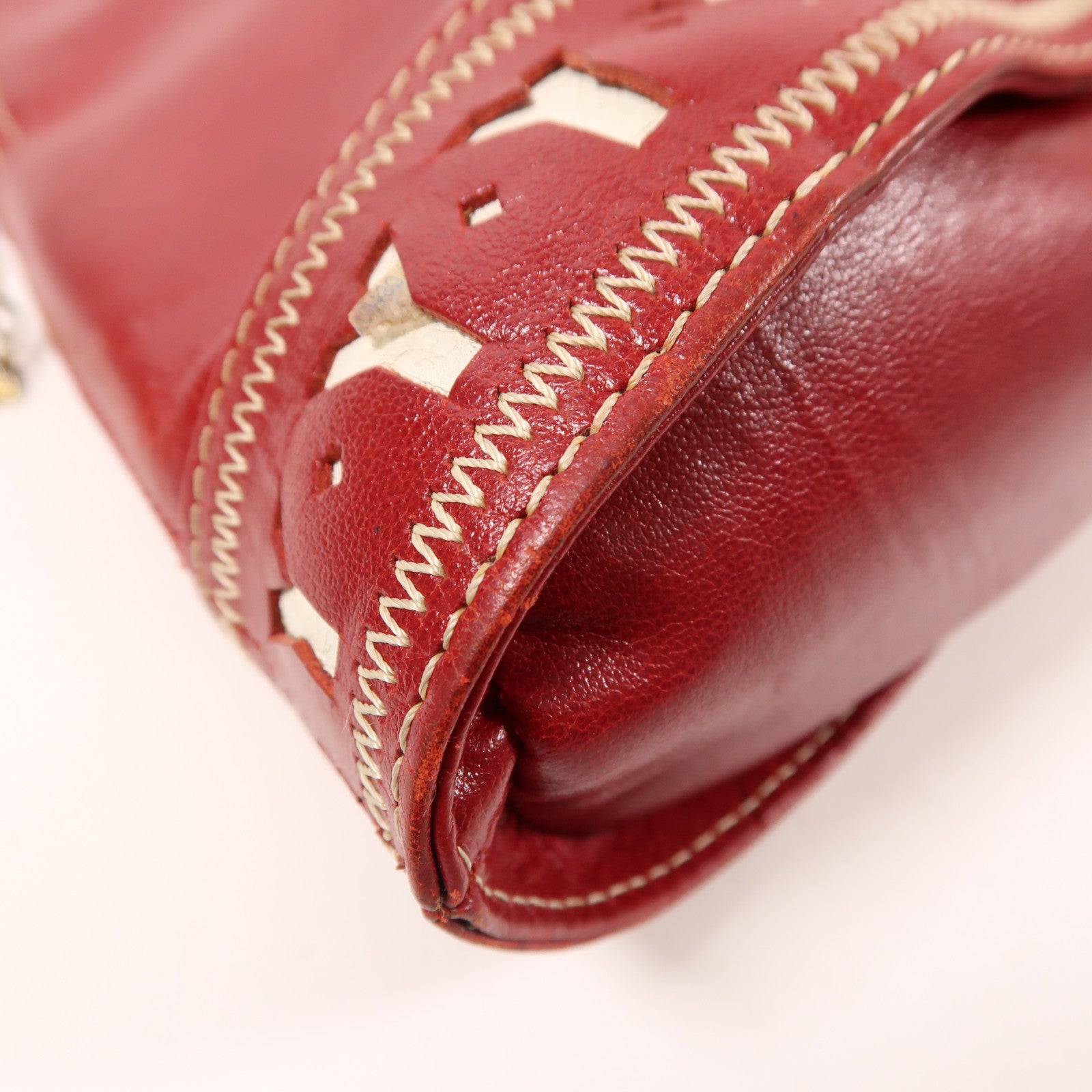 SAINT LAURENT 【激減優惠】牛皮皮革Hand Bag金扣手挽袋