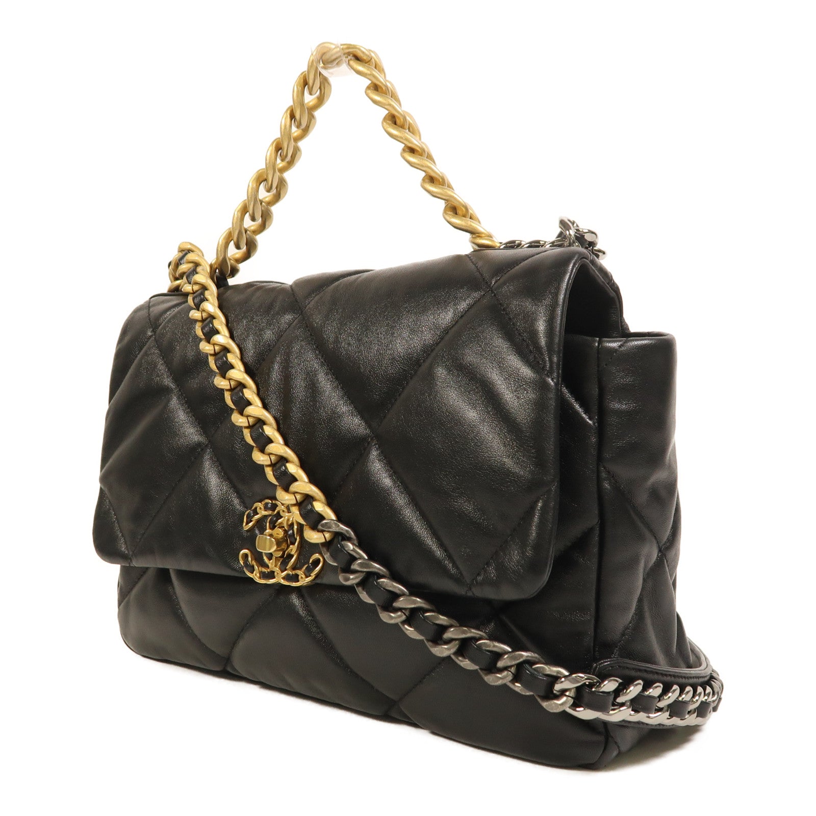 CHANEL 羊皮皮革Chanel 19手挽肩背兩用袋