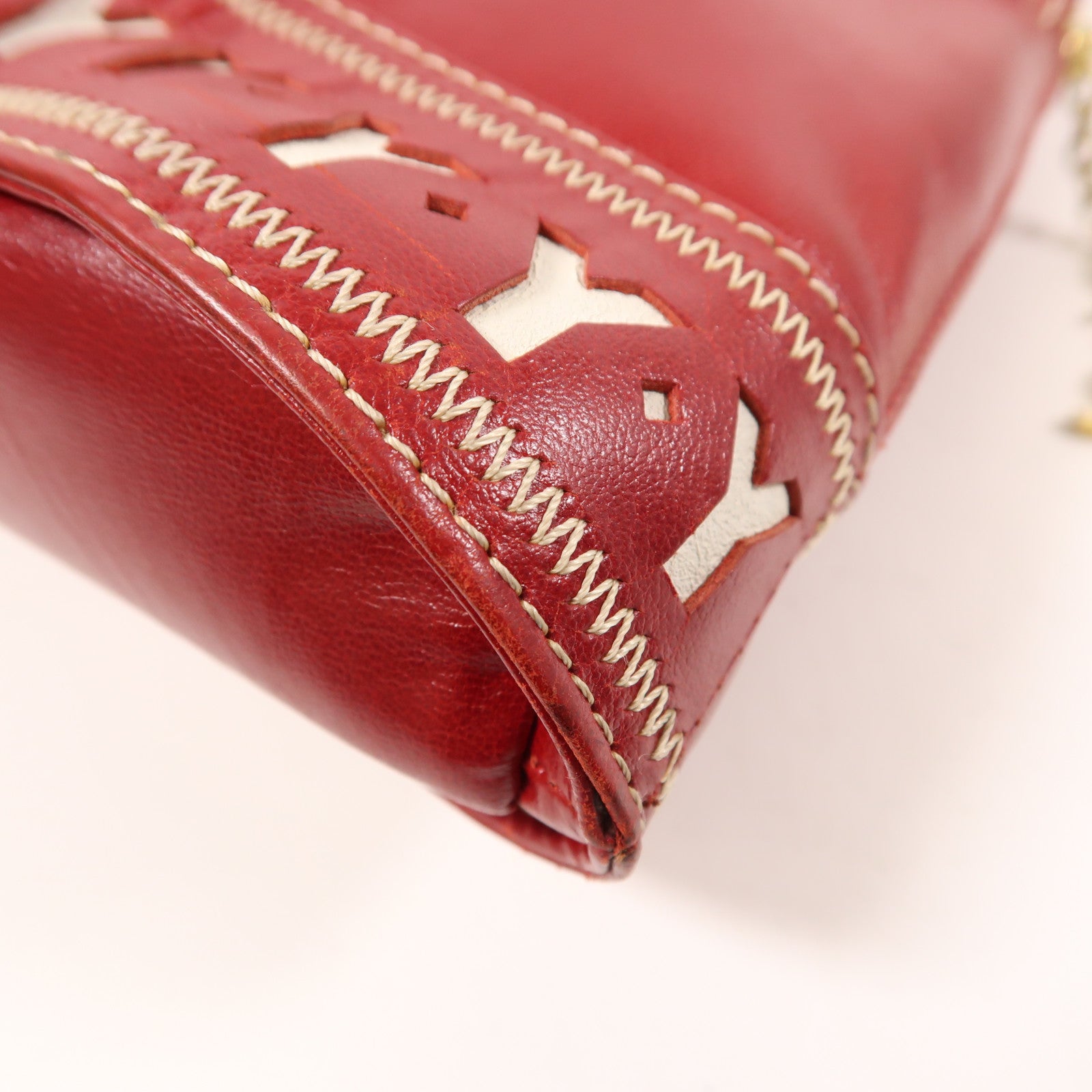 SAINT LAURENT 【激減優惠】牛皮皮革Hand Bag金扣手挽袋