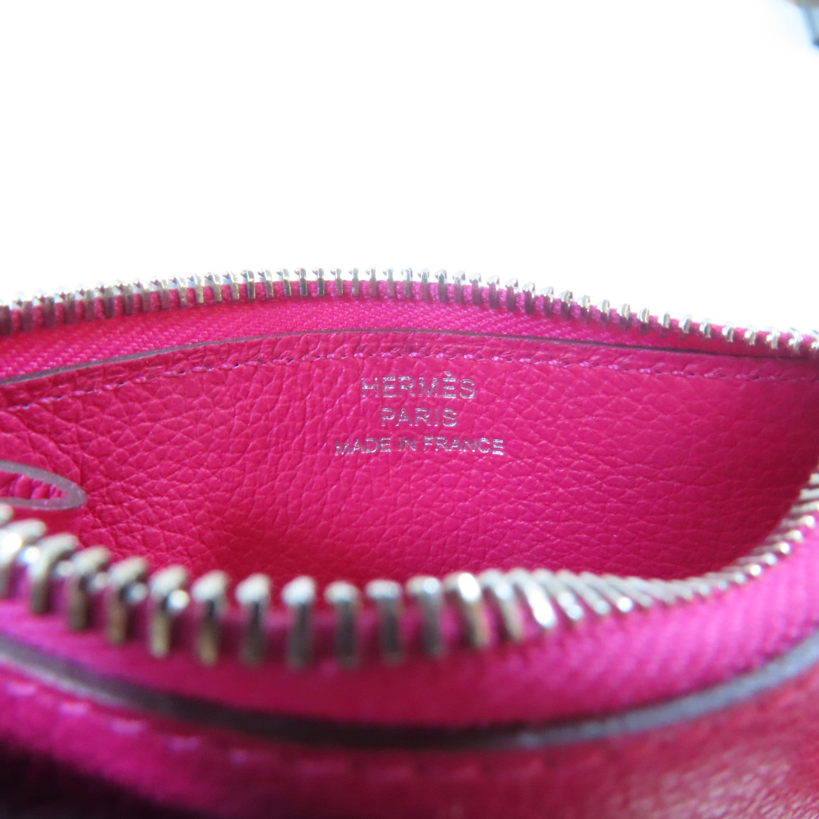 HERMES Evercolor皮革Constance Slim Wallet銀扣錢包Bleu Izmir/藍色