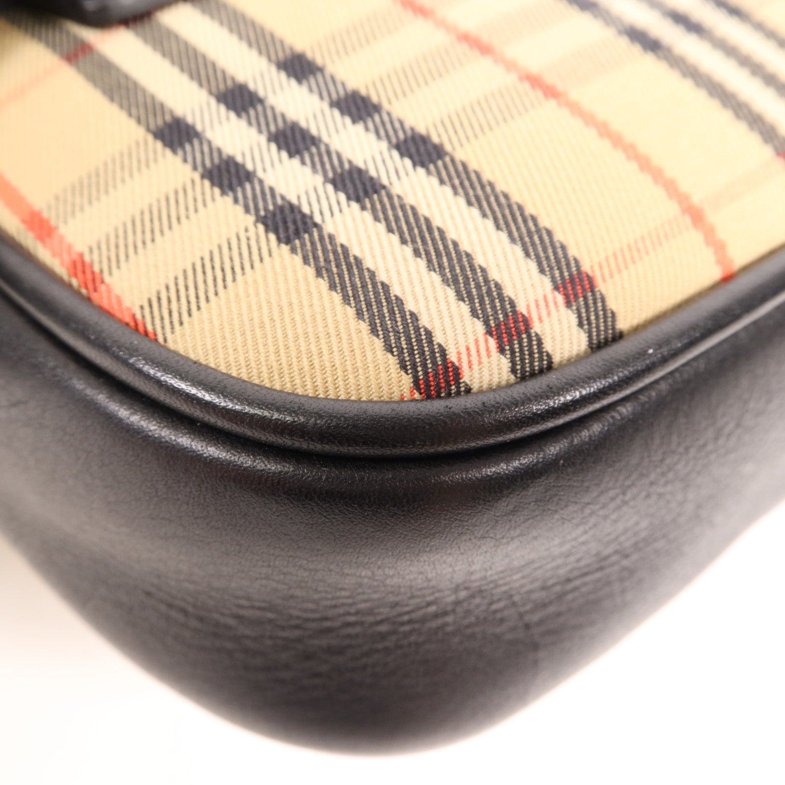 BURBERRY 帆布/牛皮皮革Belt Bag金扣腰包