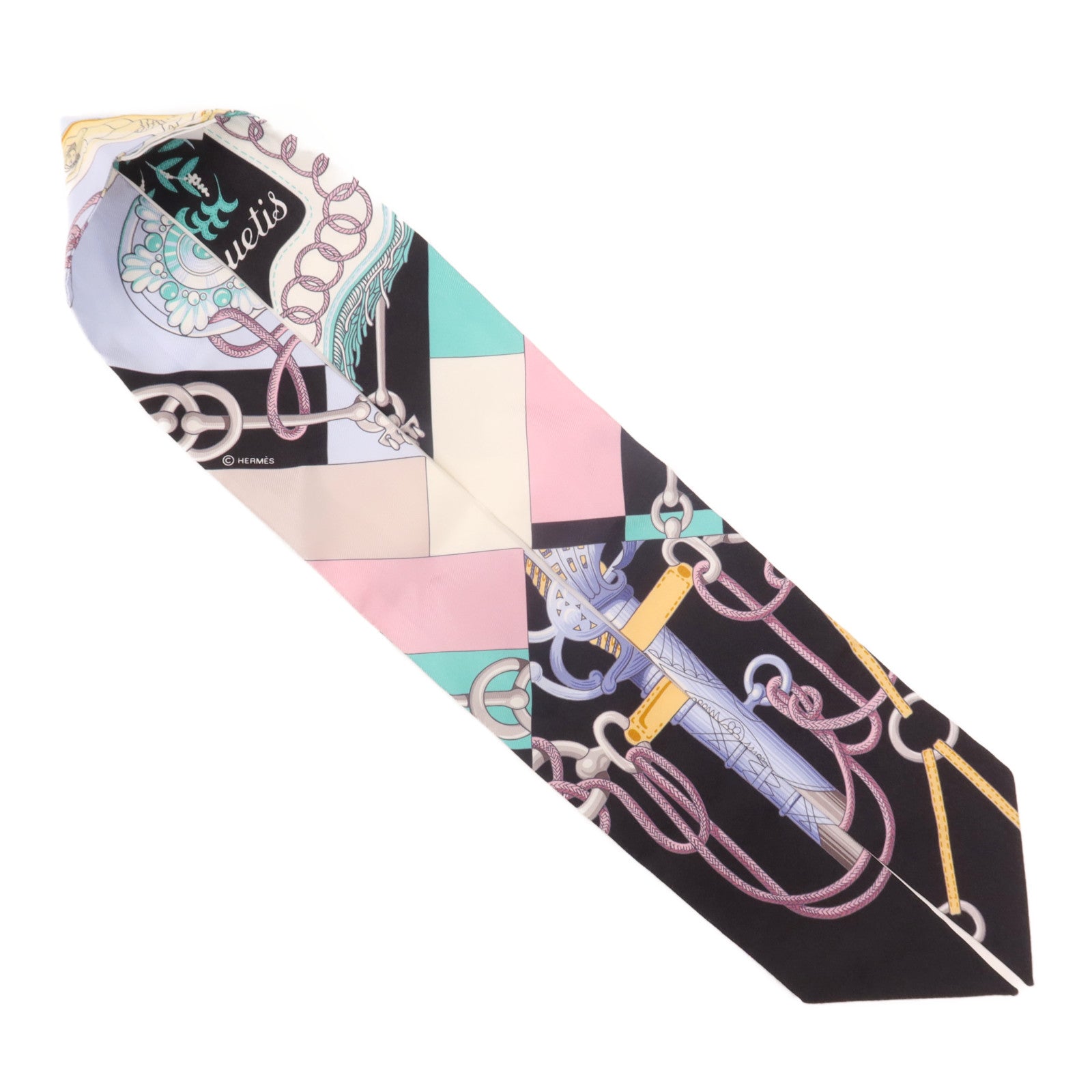 HERMES 絲質Twilly絲巾