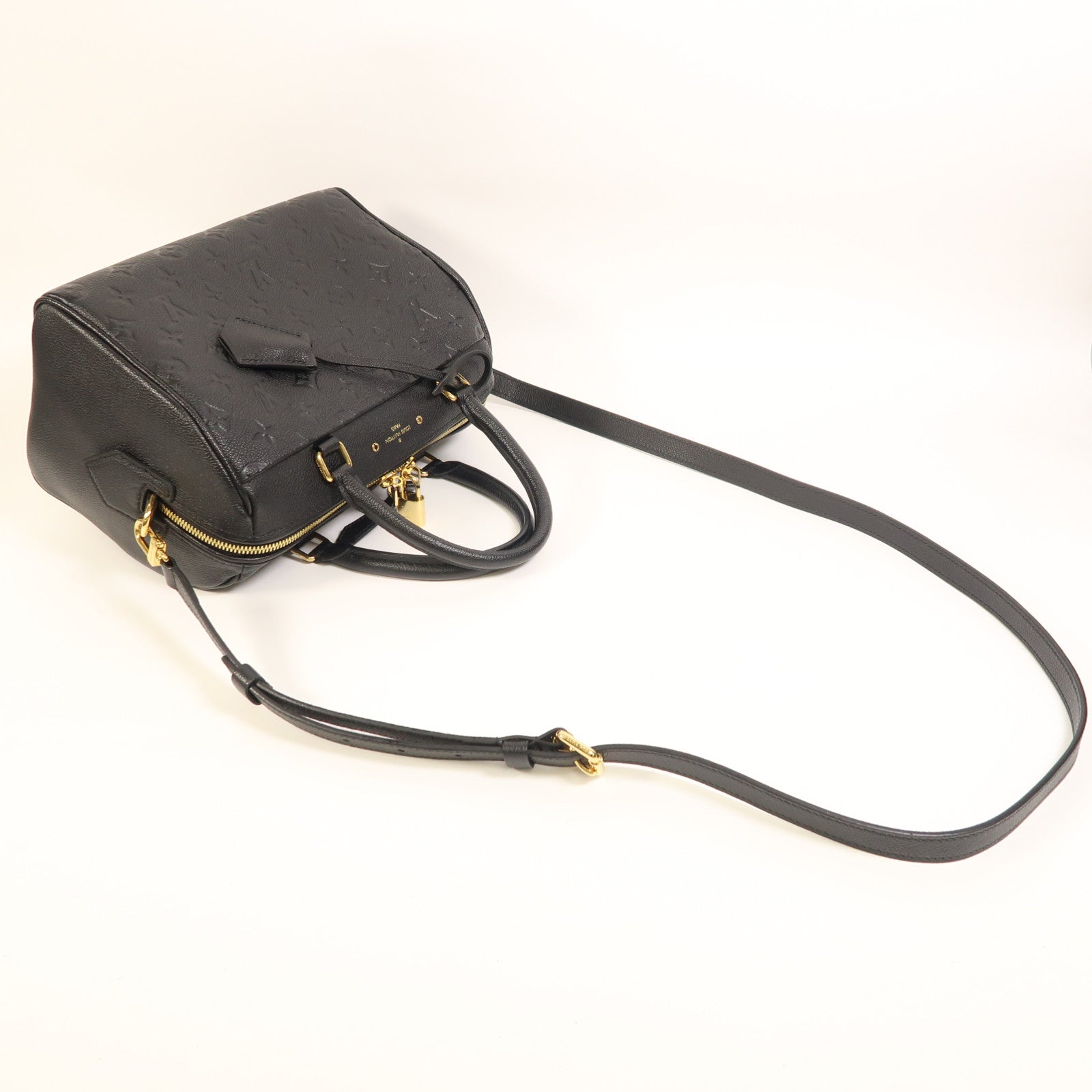LOUIS VUITTON Monogram Empreinte Speedy Bandouliere金扣手挽肩背兩用袋