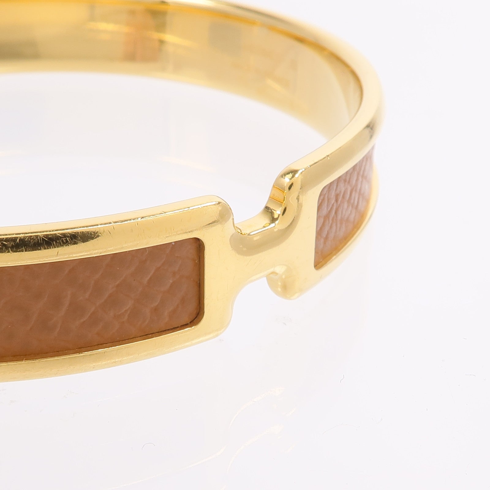 HERMES 金屬/Madame皮革Olympe Bangle手鐲
