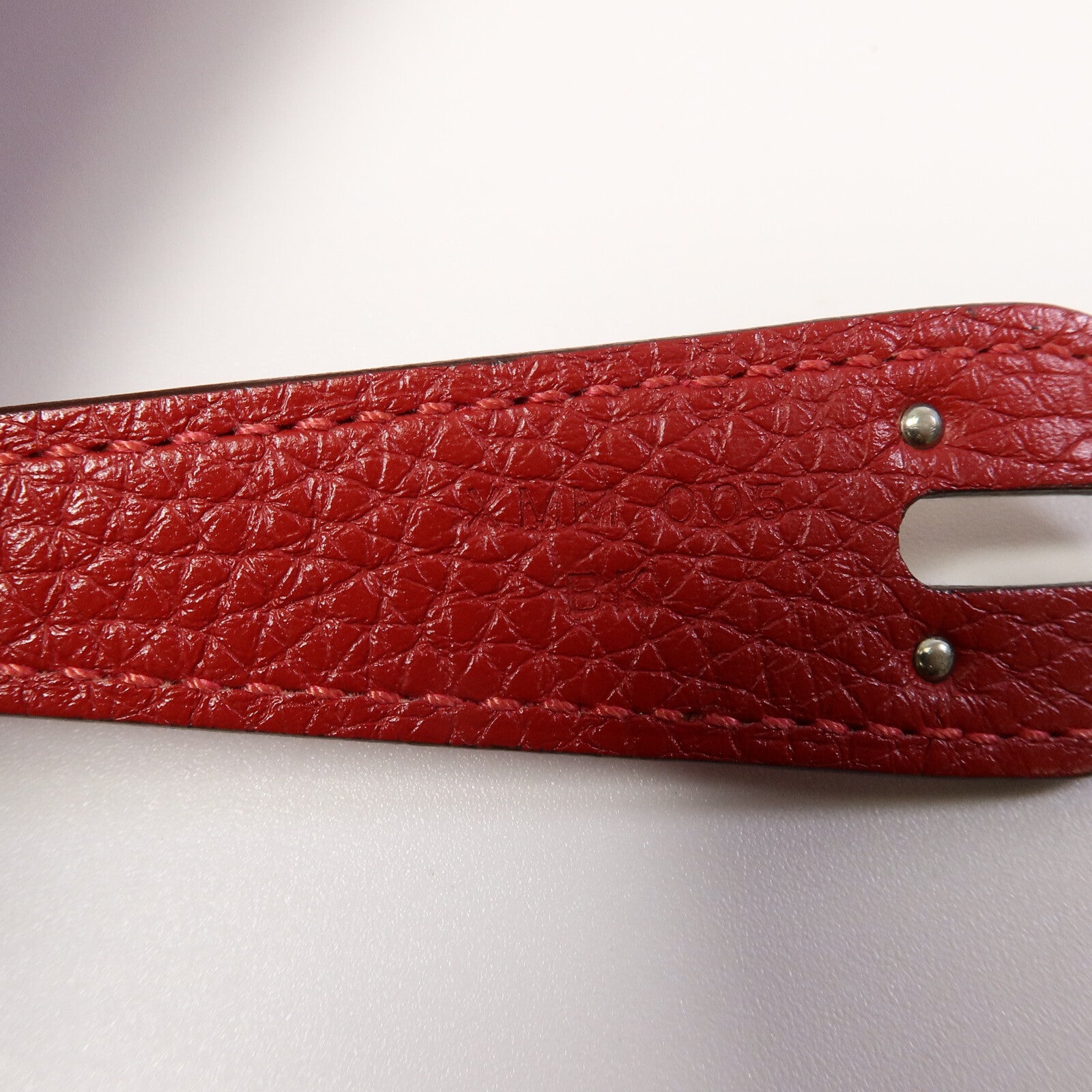 HERMES Clemence皮革Lindy 26手挽肩背兩用袋Rouge Garance