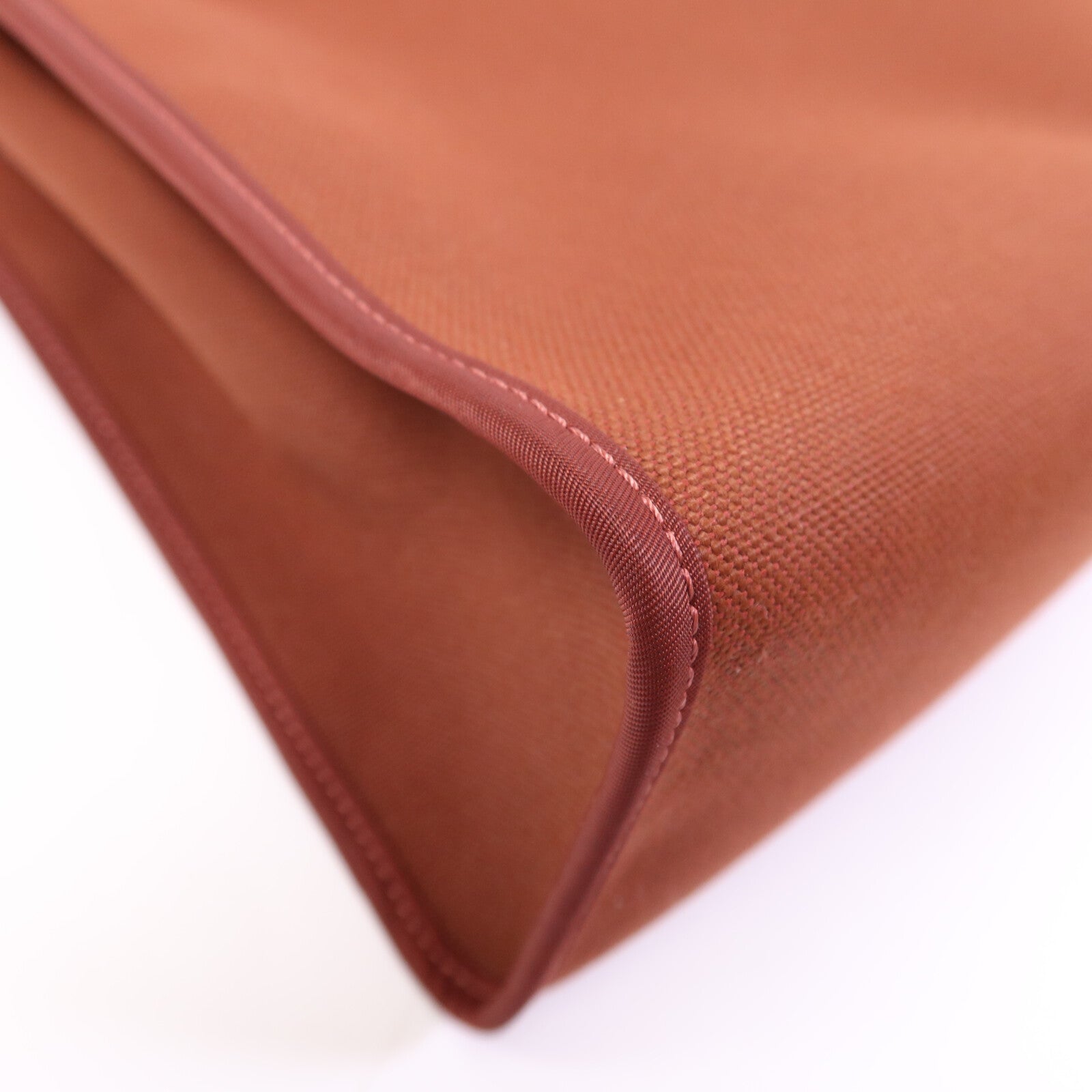 HERMES Toile H Herbag PM銀扣手挽肩背兩用袋Brique