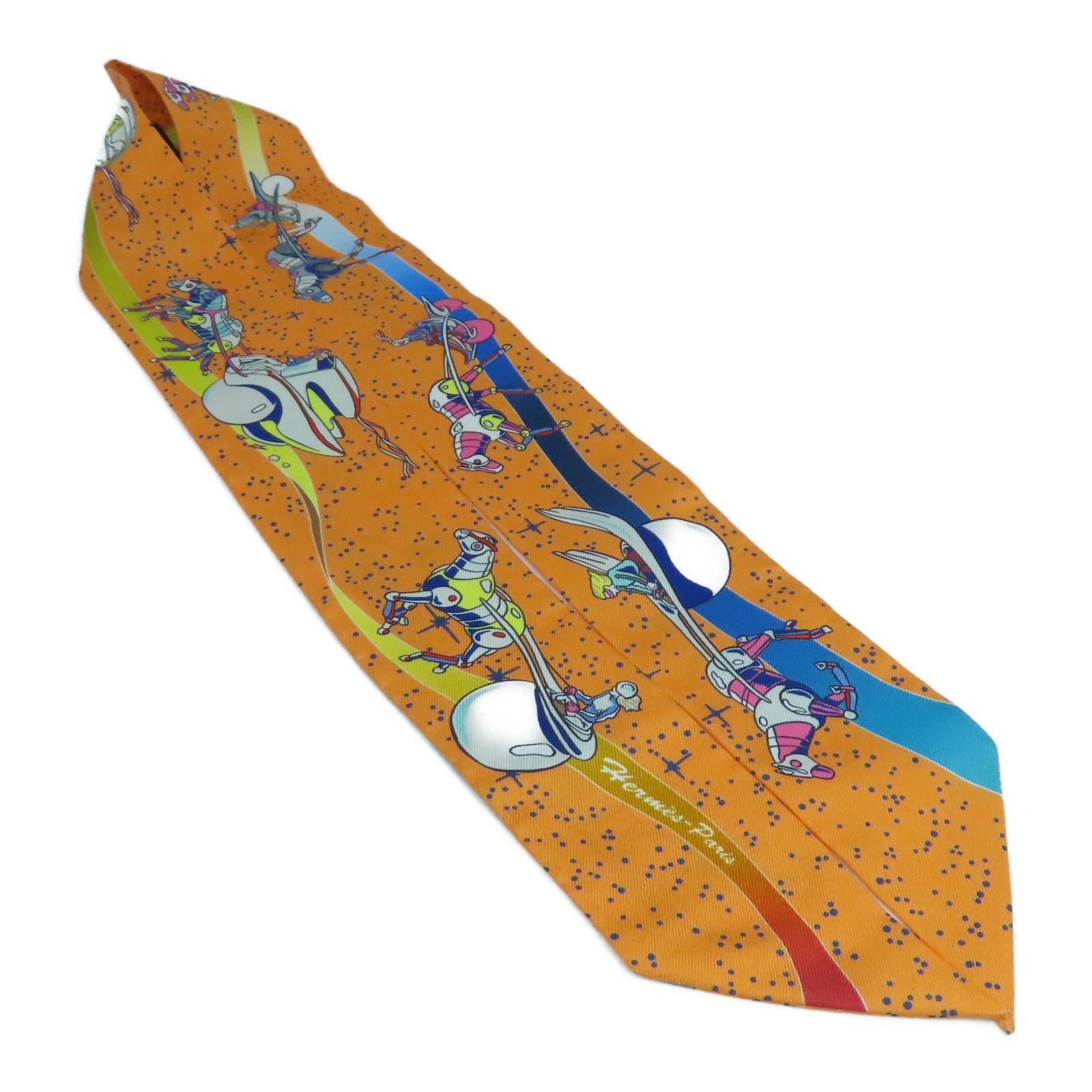 HERMES 【激減優惠】絲質Twilly Scarf絲巾橙色