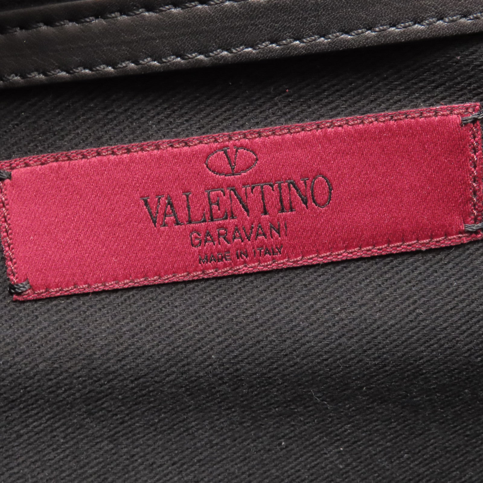 Valentino 牛皮皮革Shoulder Bag金扣肩背袋黑色
