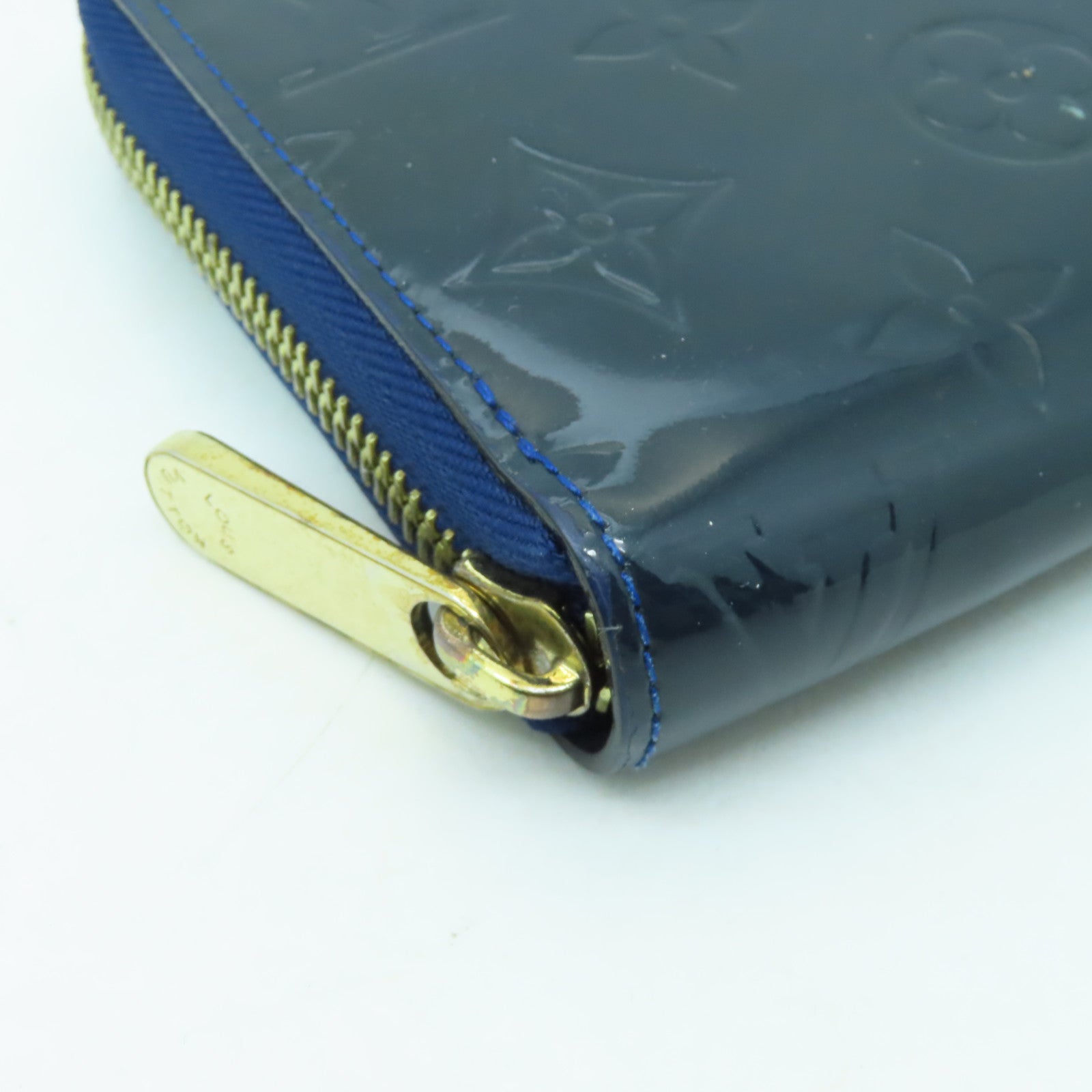 LOUIS VUITTON 【激減優惠】Vernis Zipper Long Wallet金扣長錢包藍色