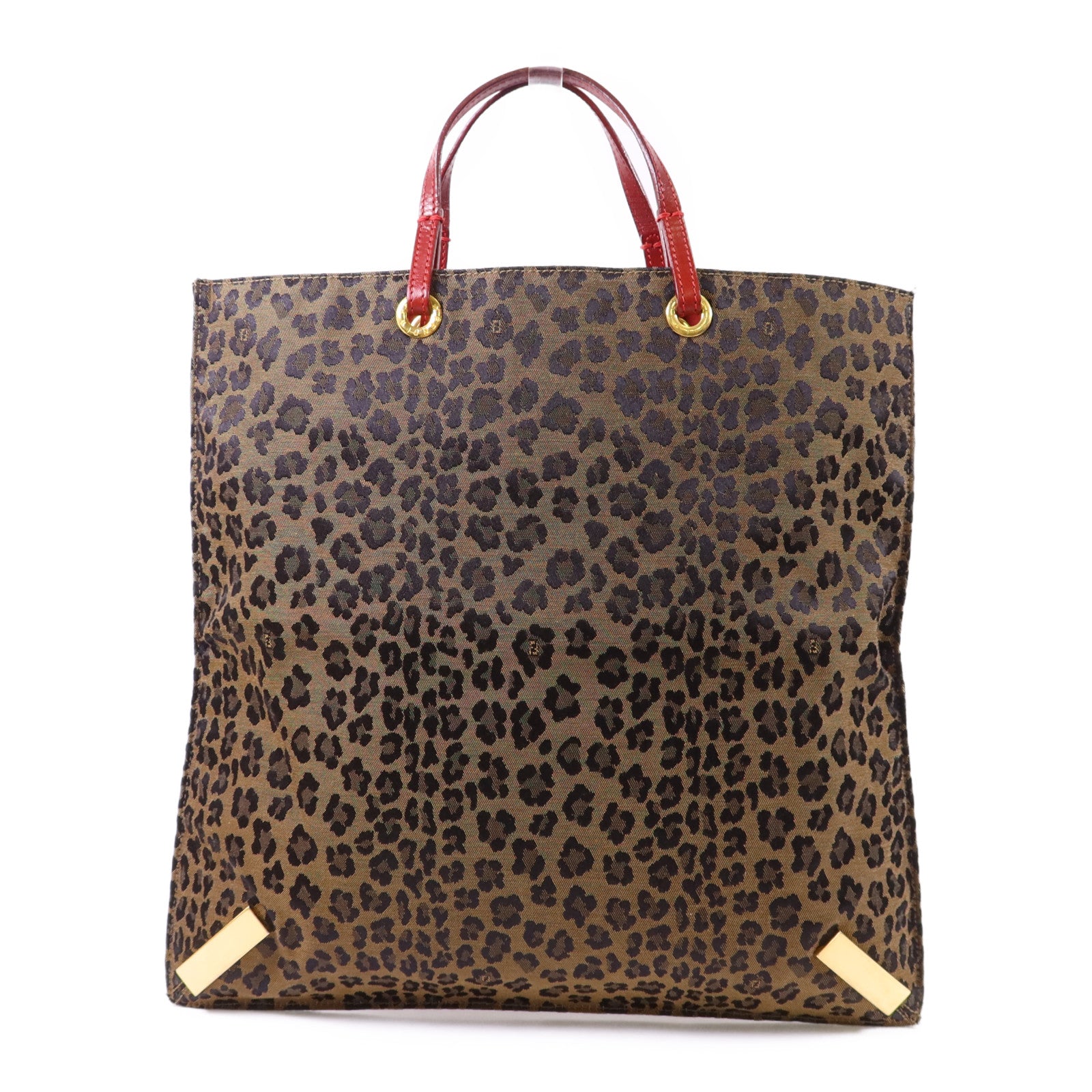 FENDI 帆布Tote Bag金扣手挽袋