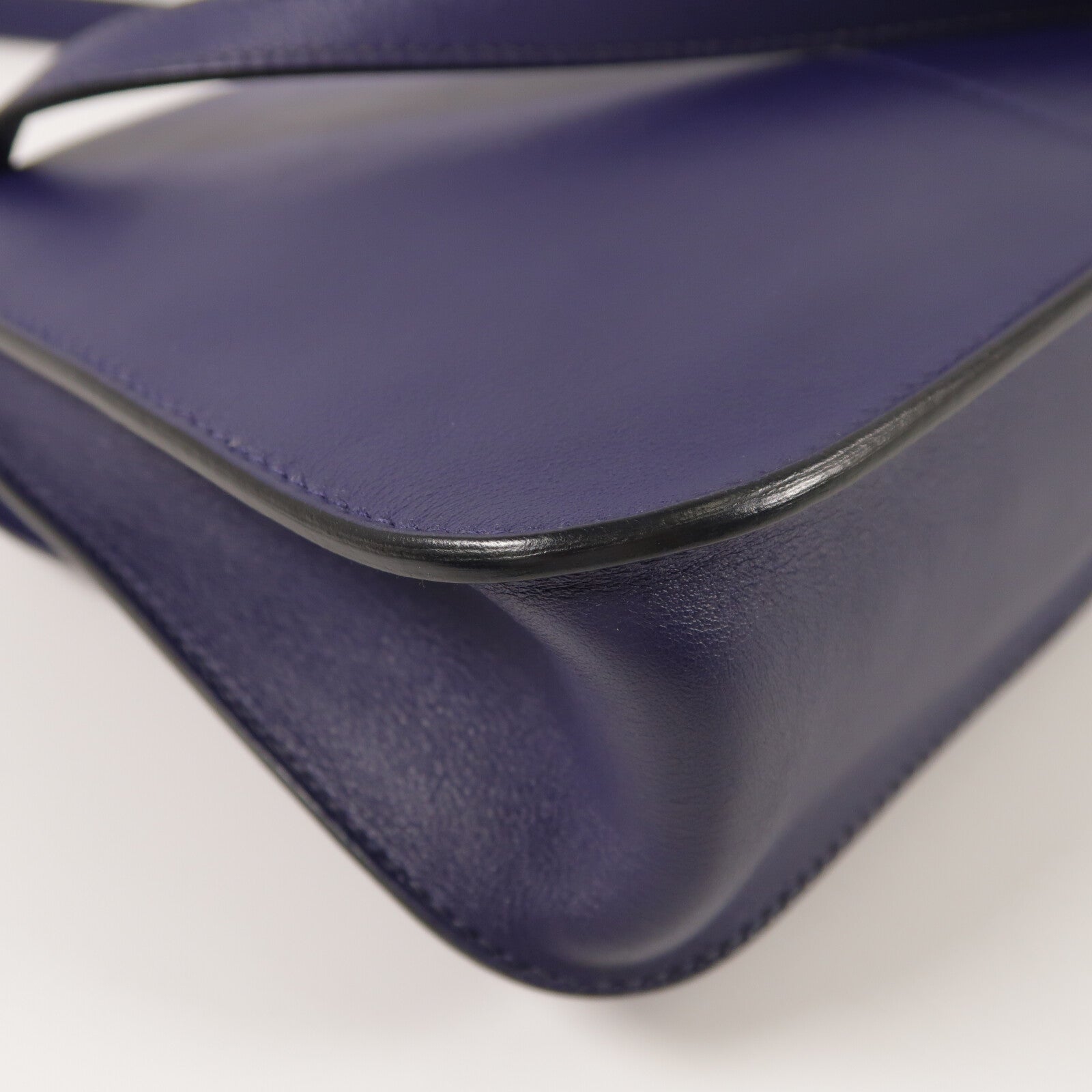 HERMES Swift皮革Mini Halzan手挽肩背兩用袋Bleu Encre