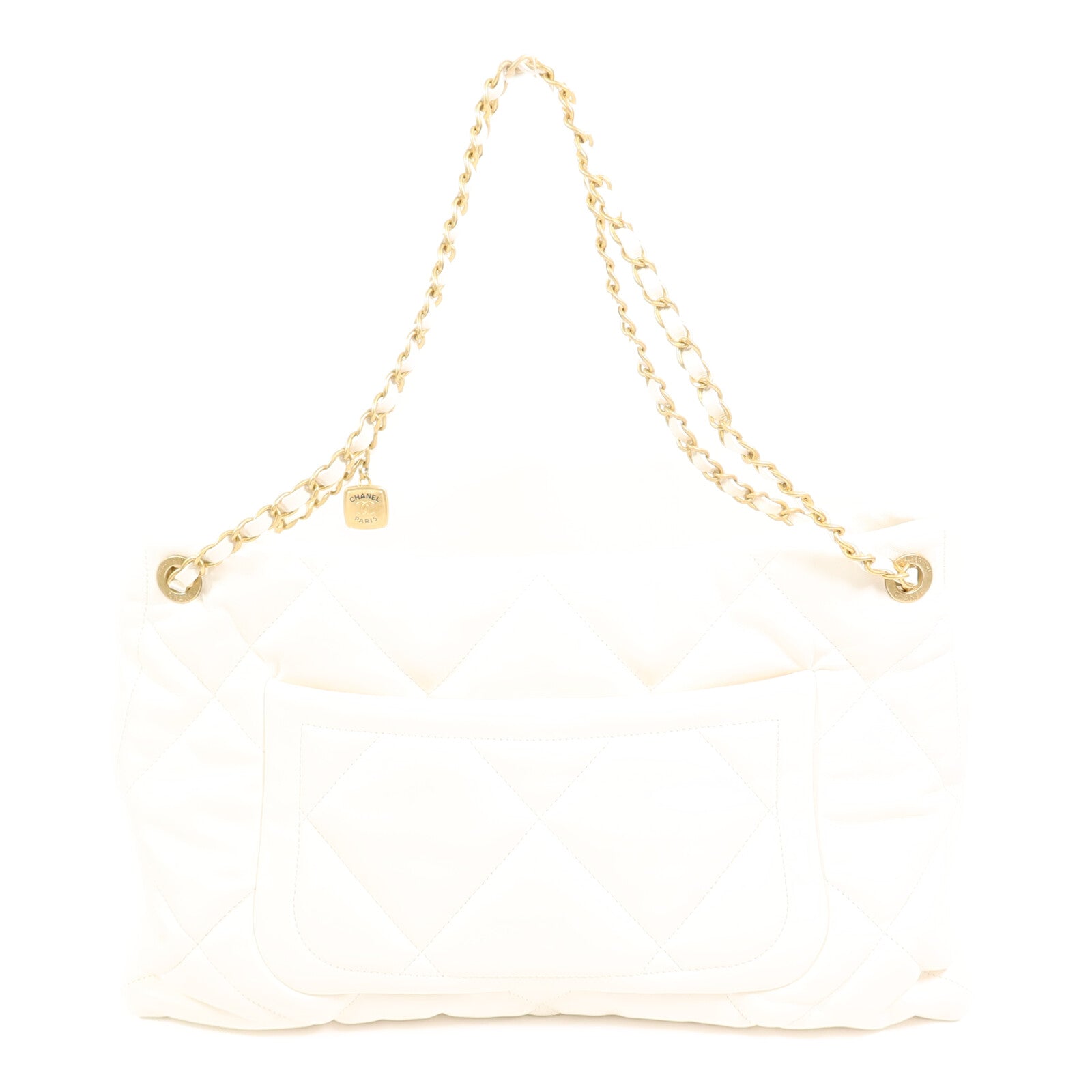 CHANEL 羊皮皮革25K Hobo鏈帶肩背袋