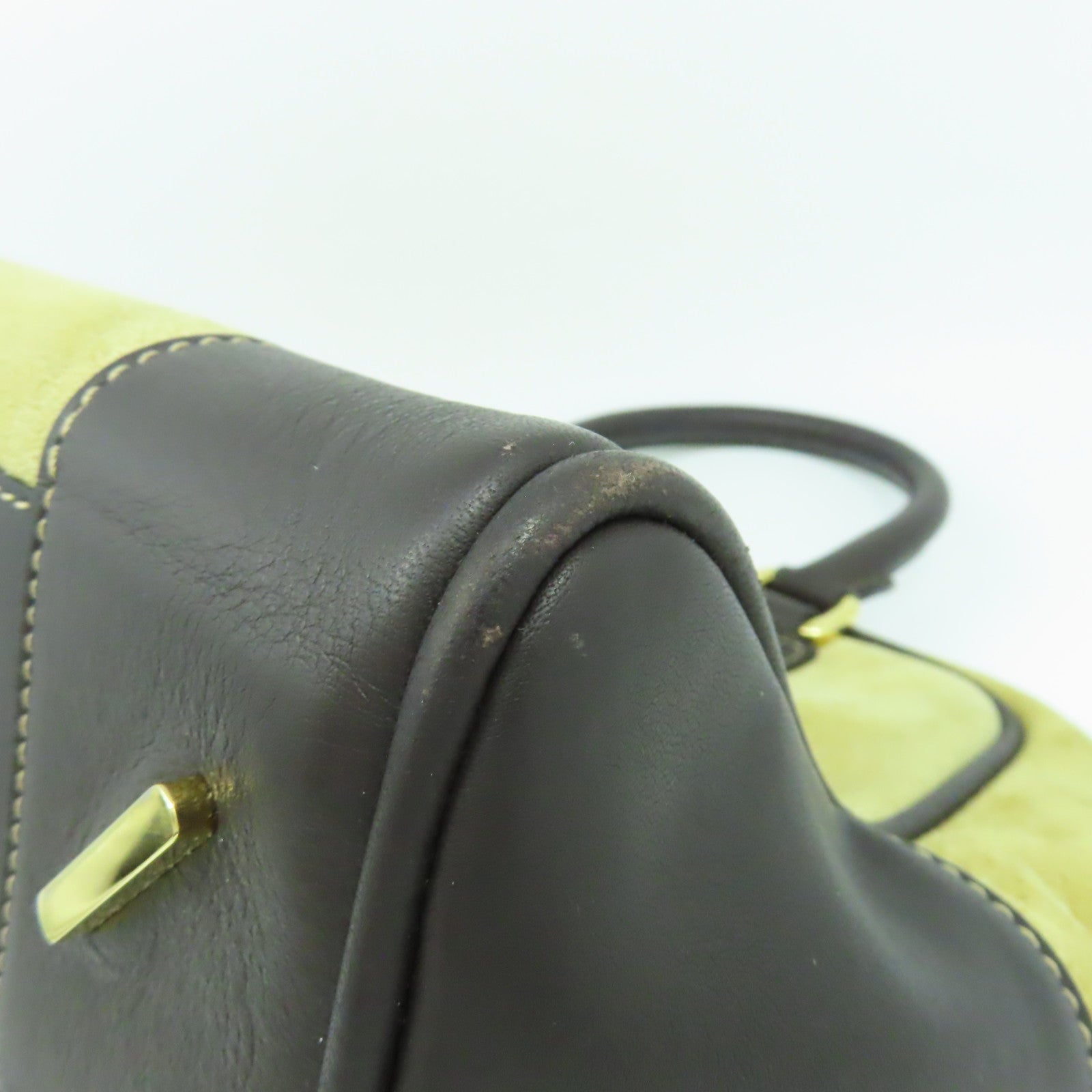 LOEWE 【激減優惠】牛皮皮革Amazona金扣手挽肩背兩用袋啡色