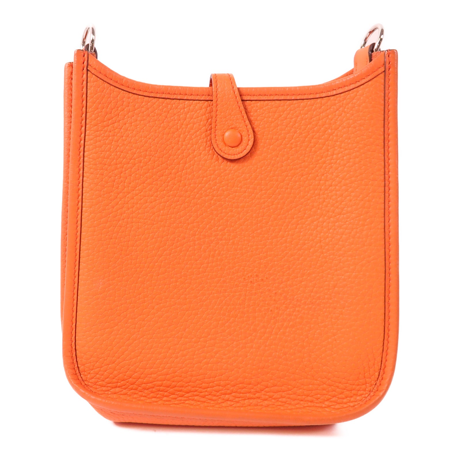 HERMES PHW Evelyne TPM Shoulder Bag Clemence Leather Orange Poppy