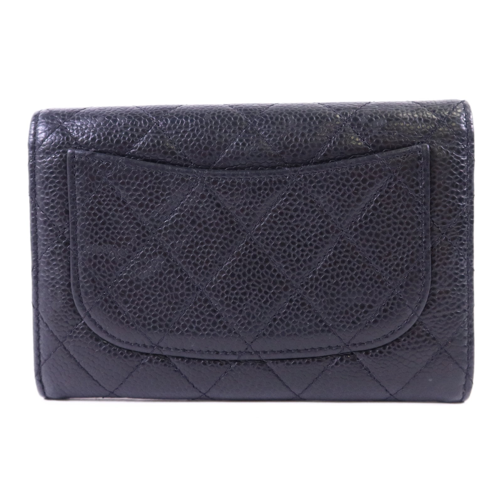 CHANEL 牛皮皮革Wallet銀扣錢包