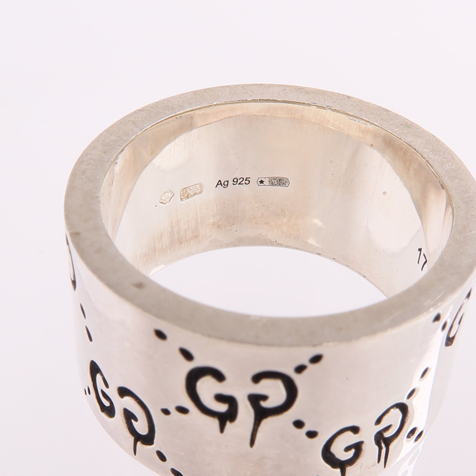 GUCCI 925純銀Ghost Ring戒指US#7.5