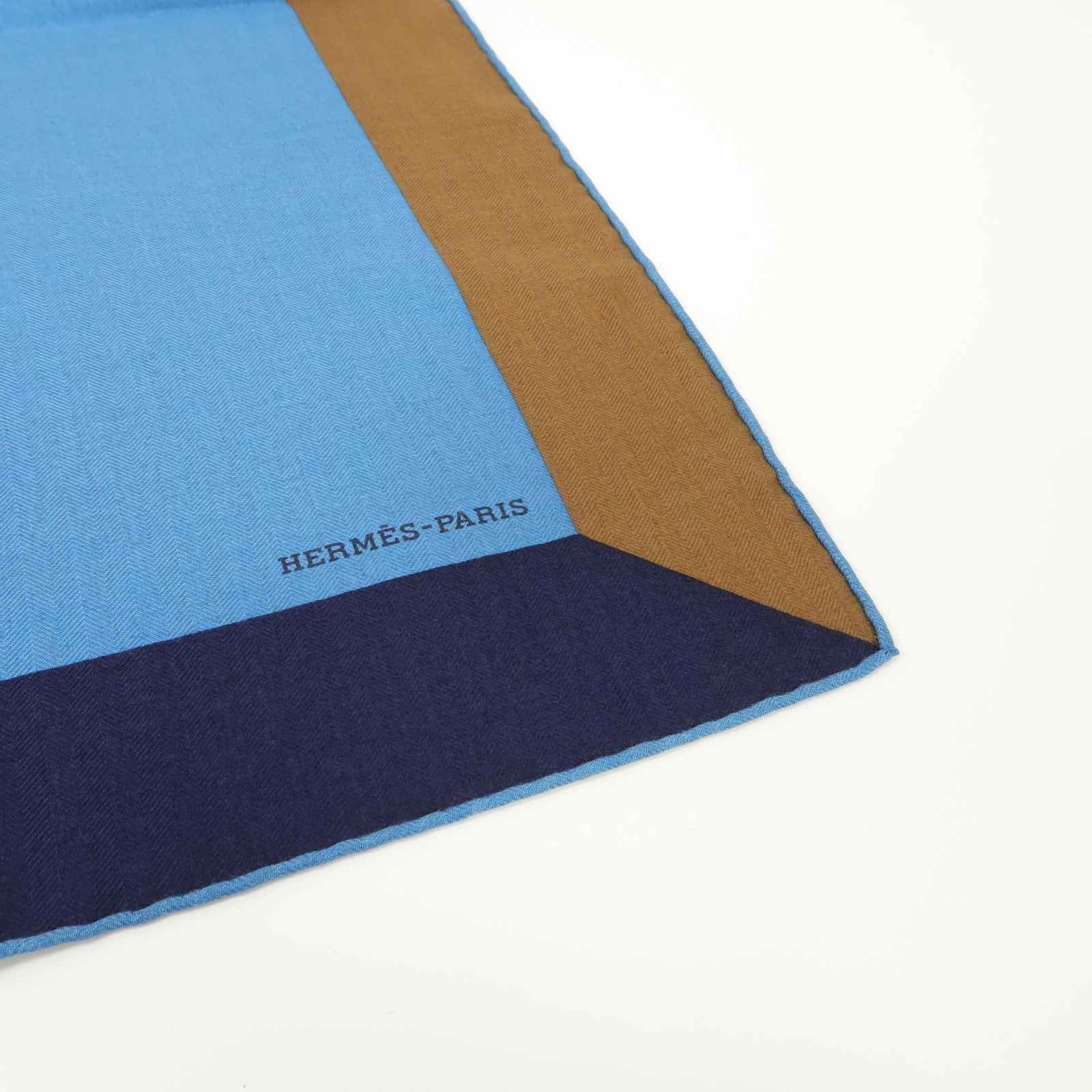 HERMES 【激減優惠】羊絨/絲質Scarf圍巾啡色/深藍色/藍色