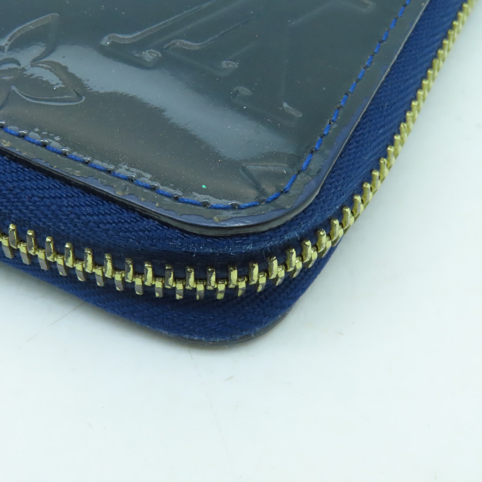 LOUIS VUITTON 【激減優惠】Vernis Zipper Long Wallet金扣長錢包藍色