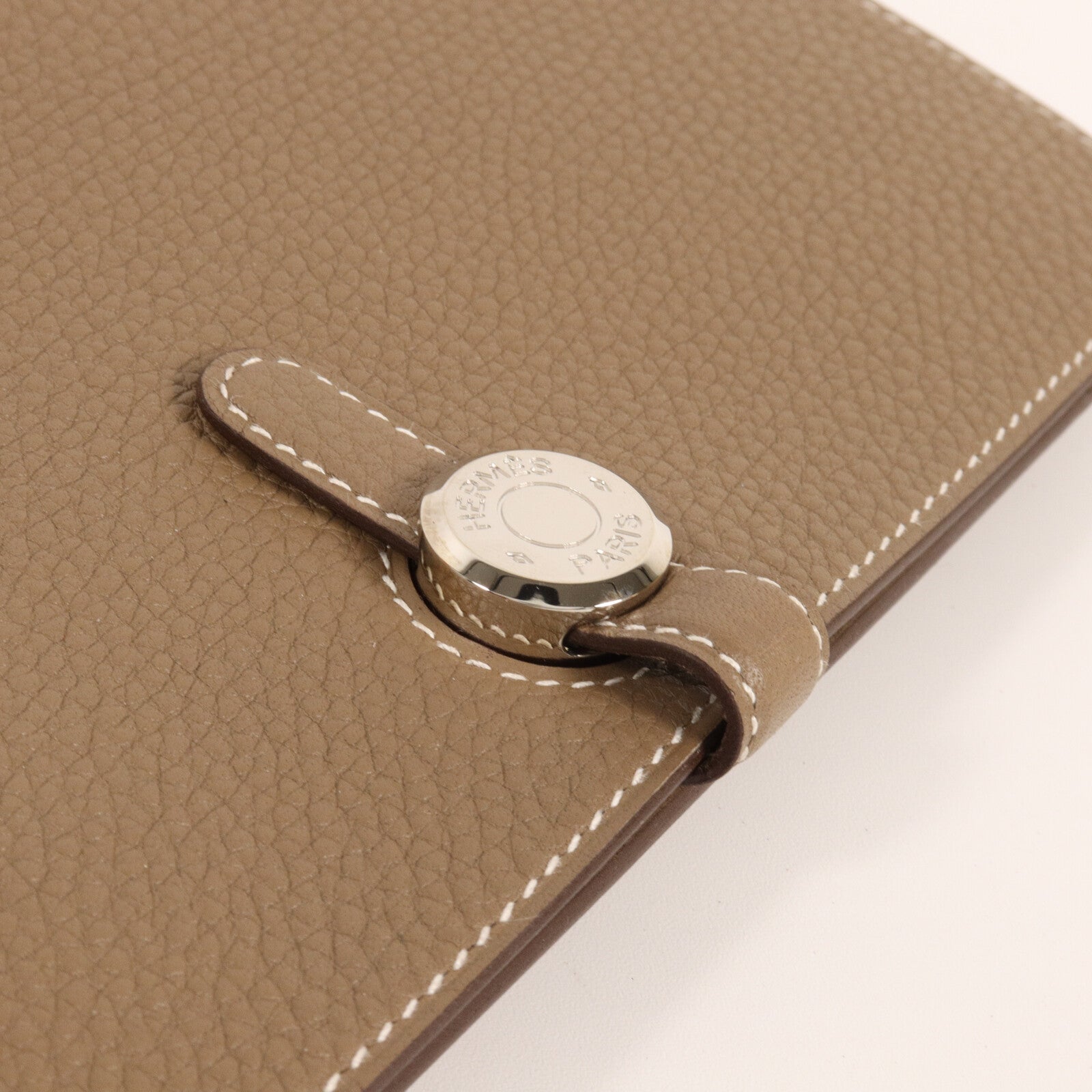 HERMES Togo皮革Dogon Duo Wallet長錢包Etoupe