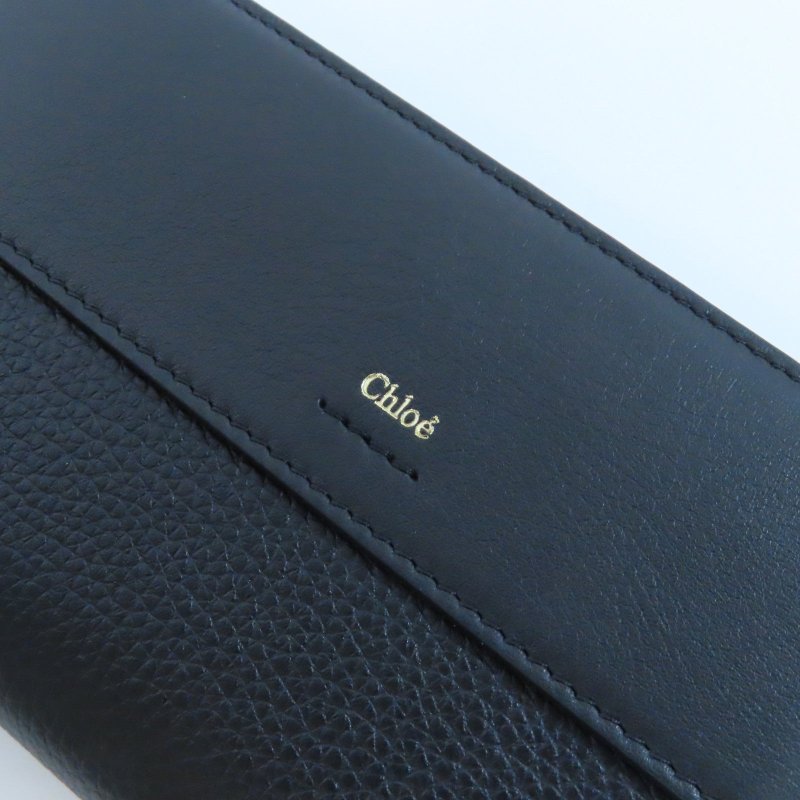 Chloe 【激減優惠】牛皮皮革Zipper Long Wallet金扣長錢包黑色