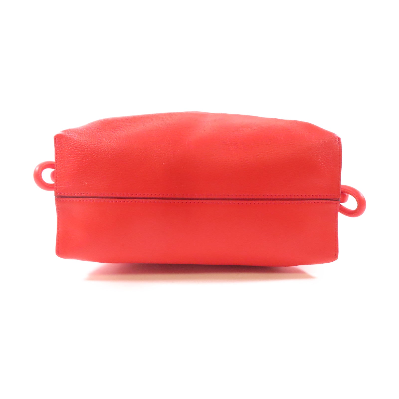 LOEWE 皮革Flamenco Knot Bag金扣肩背袋紅色