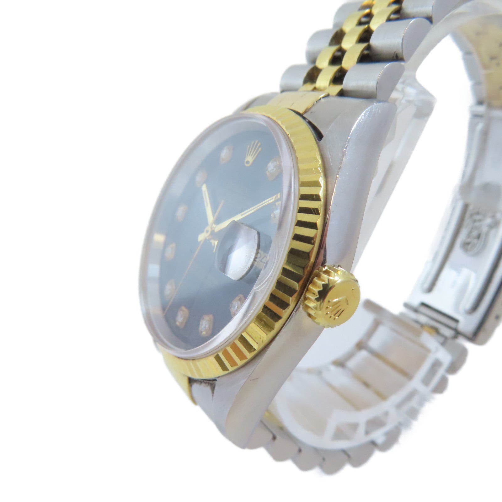 ROLEX Datejust 3618K黃金/不鏽鋼手錶自動機芯黑色