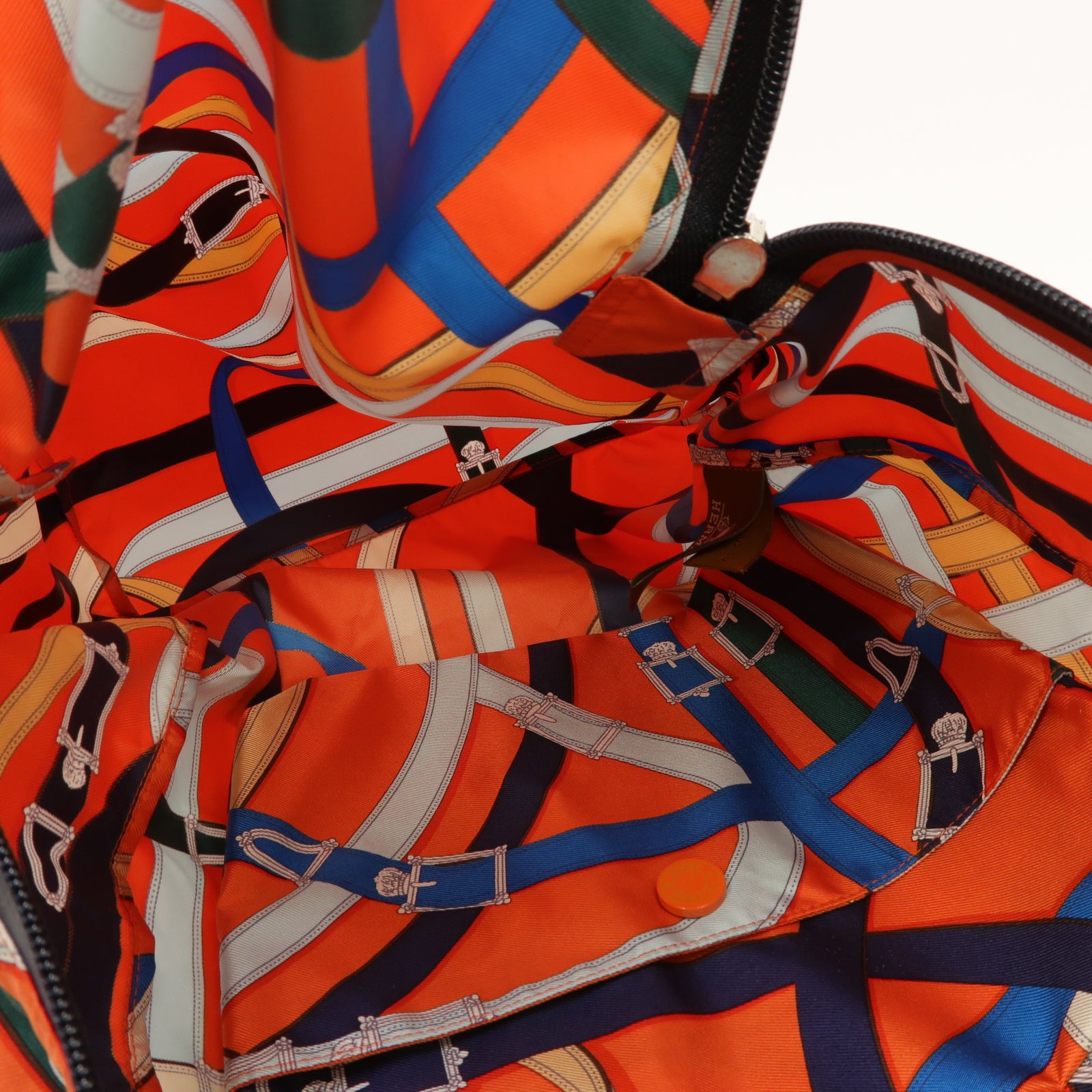 HERMES 絲質Airsilk Backpack背包橙色