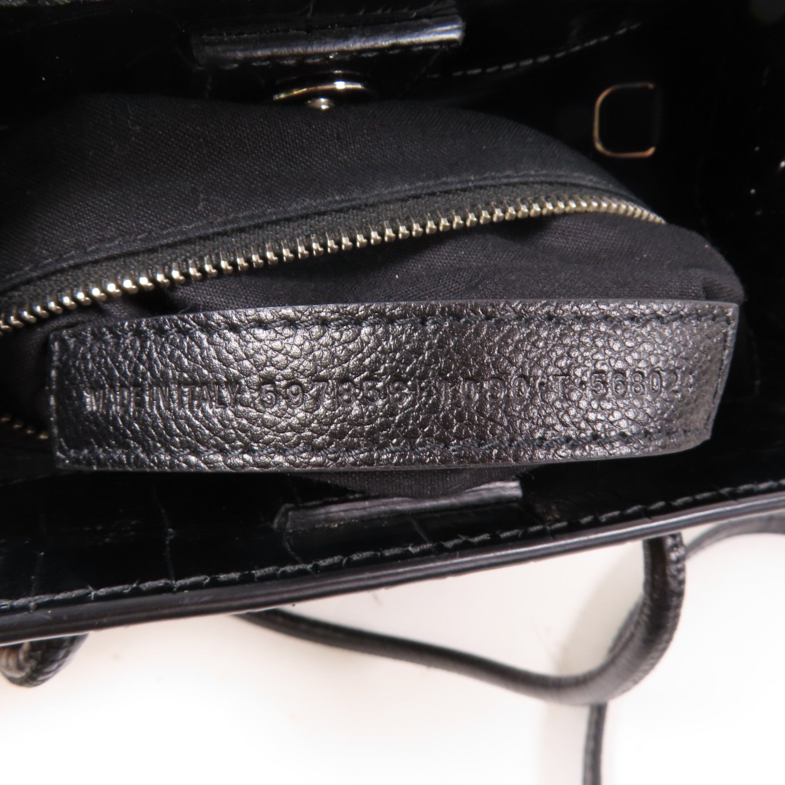 BALENCIAGA 牛皮皮革XXS Tote Bag銀扣手挽肩背兩用袋黑色