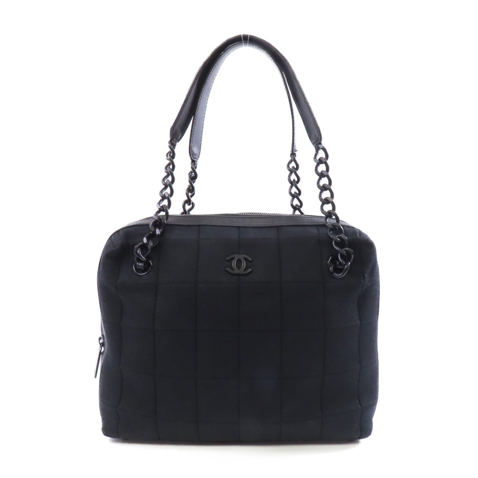 CHANEL 【激減優惠】帆布Chain Shoulder Bag鏈帶肩背袋黑色
