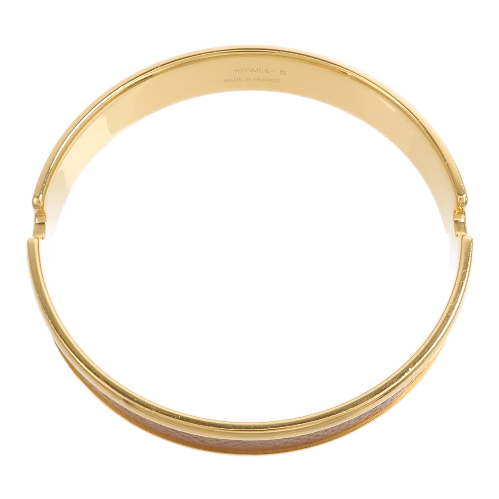 HERMES 金屬/Madame皮革Olympe Bangle手鐲