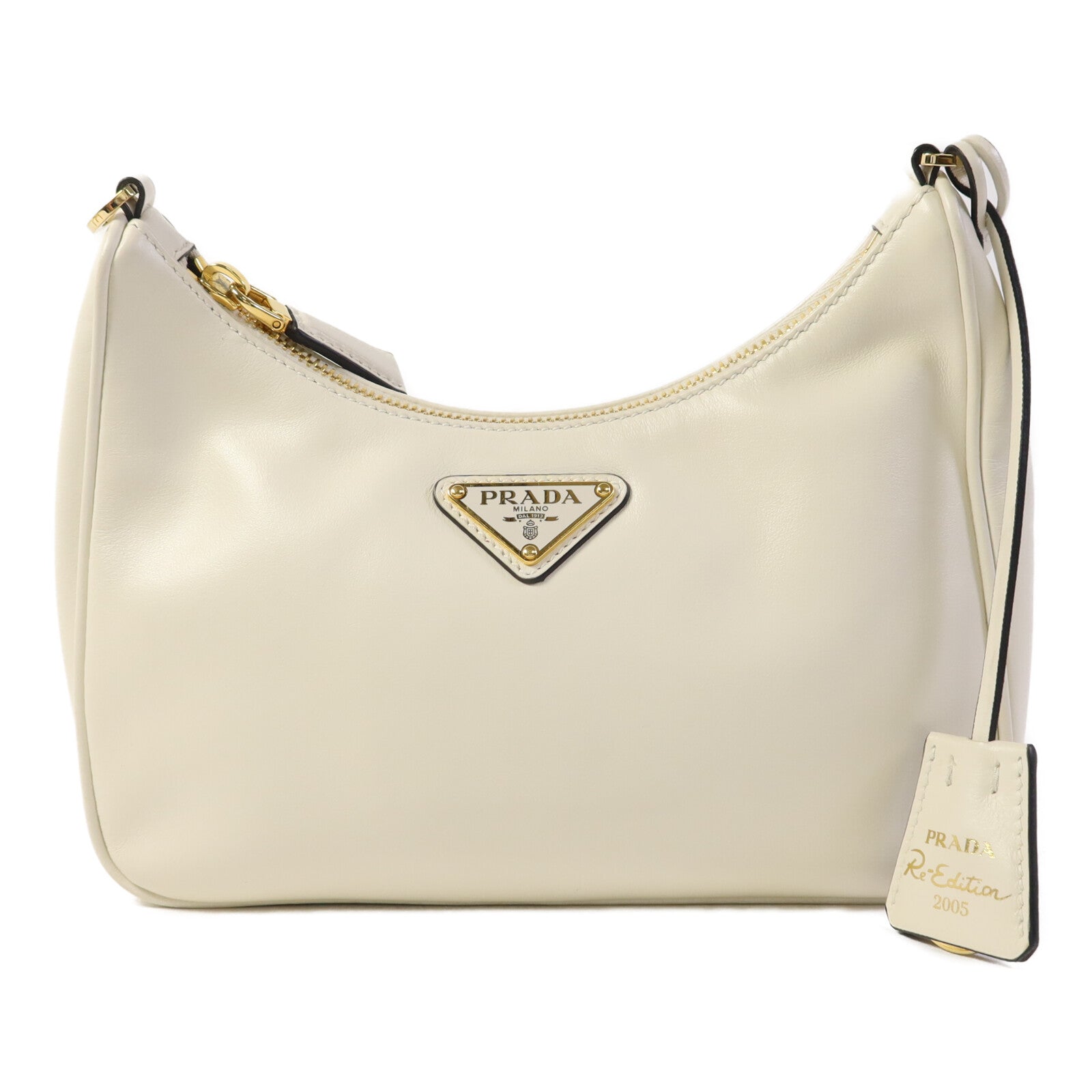 PRADA 牛皮皮革Re-Edition 2005金扣手挽肩背兩用袋