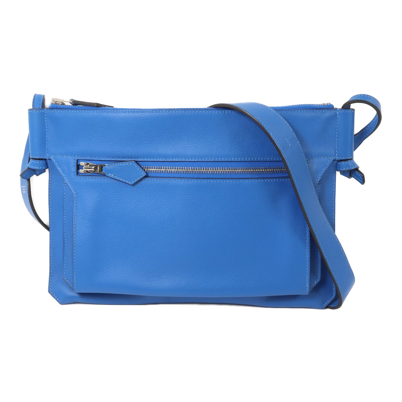 HERMES Evercolor皮革Ultrapla PM肩背袋Bleu Hydra