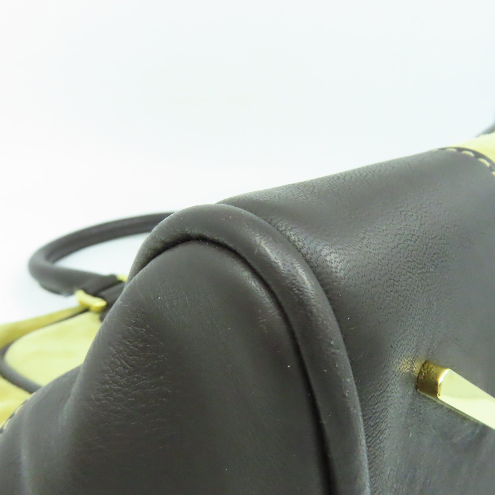 LOEWE 【激減優惠】牛皮皮革Amazona金扣手挽肩背兩用袋啡色