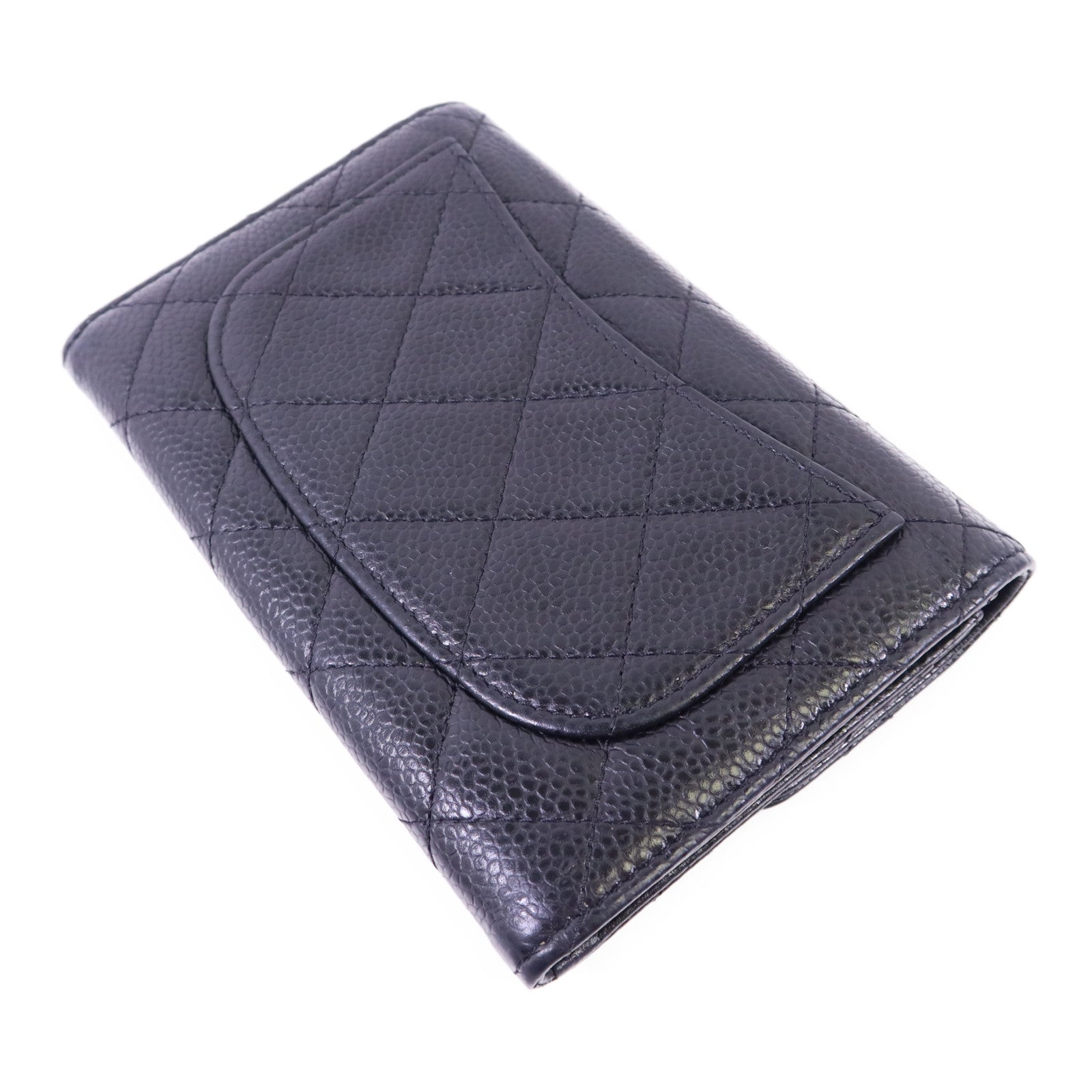 CHANEL 牛皮皮革Wallet銀扣錢包