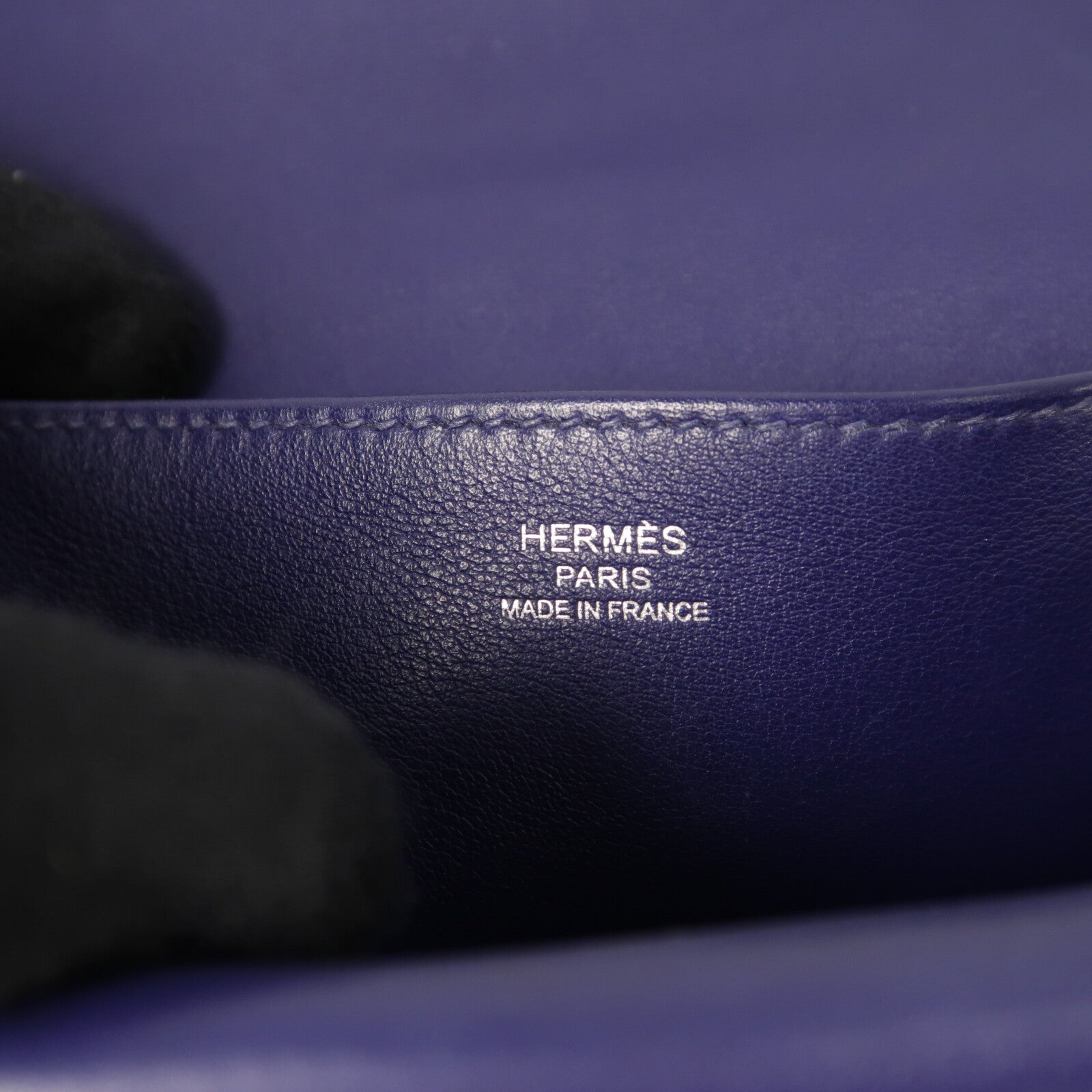 HERMES Swift皮革Mini Halzan手挽肩背兩用袋Bleu Encre