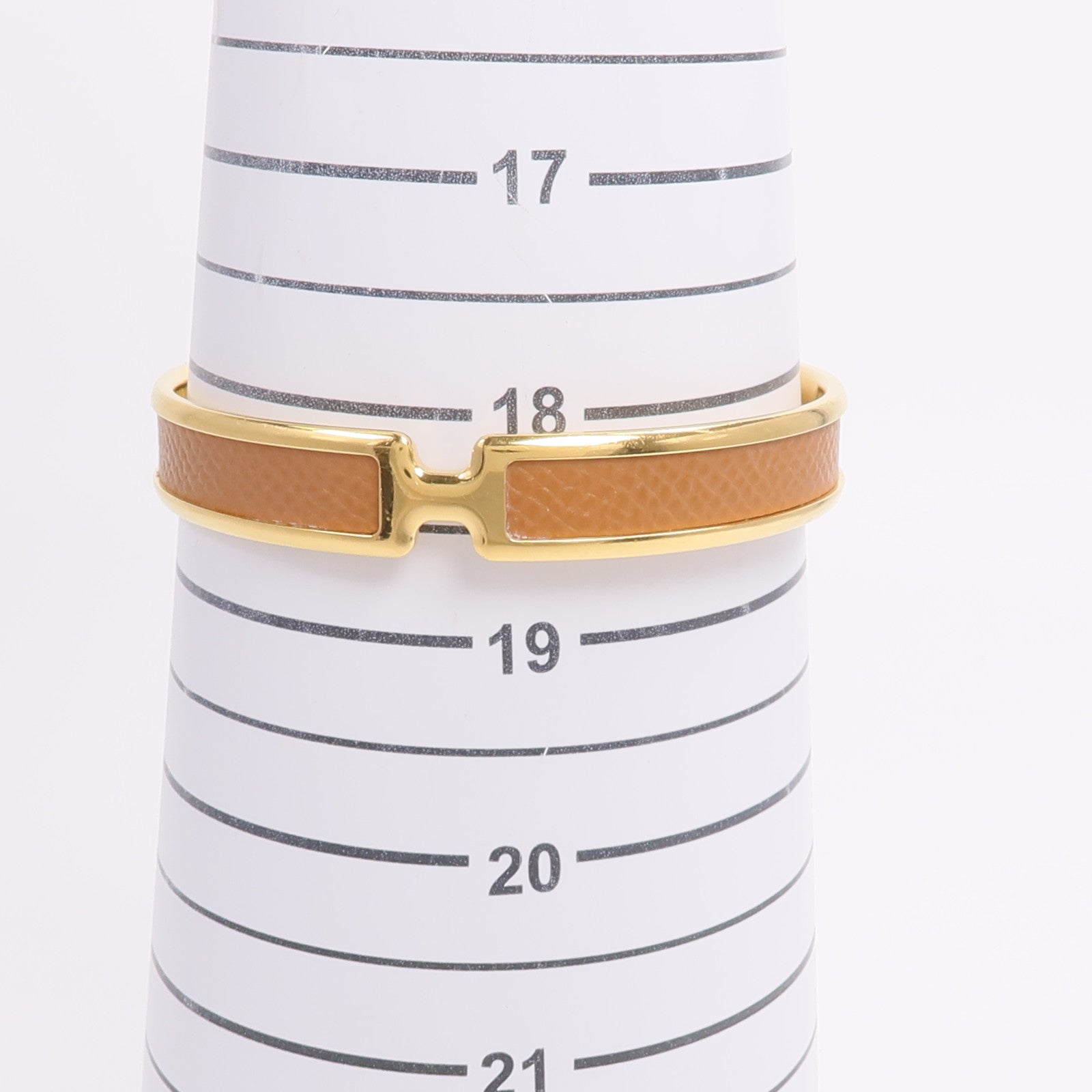 HERMES 金屬/Madame皮革Olympe Bangle手鐲