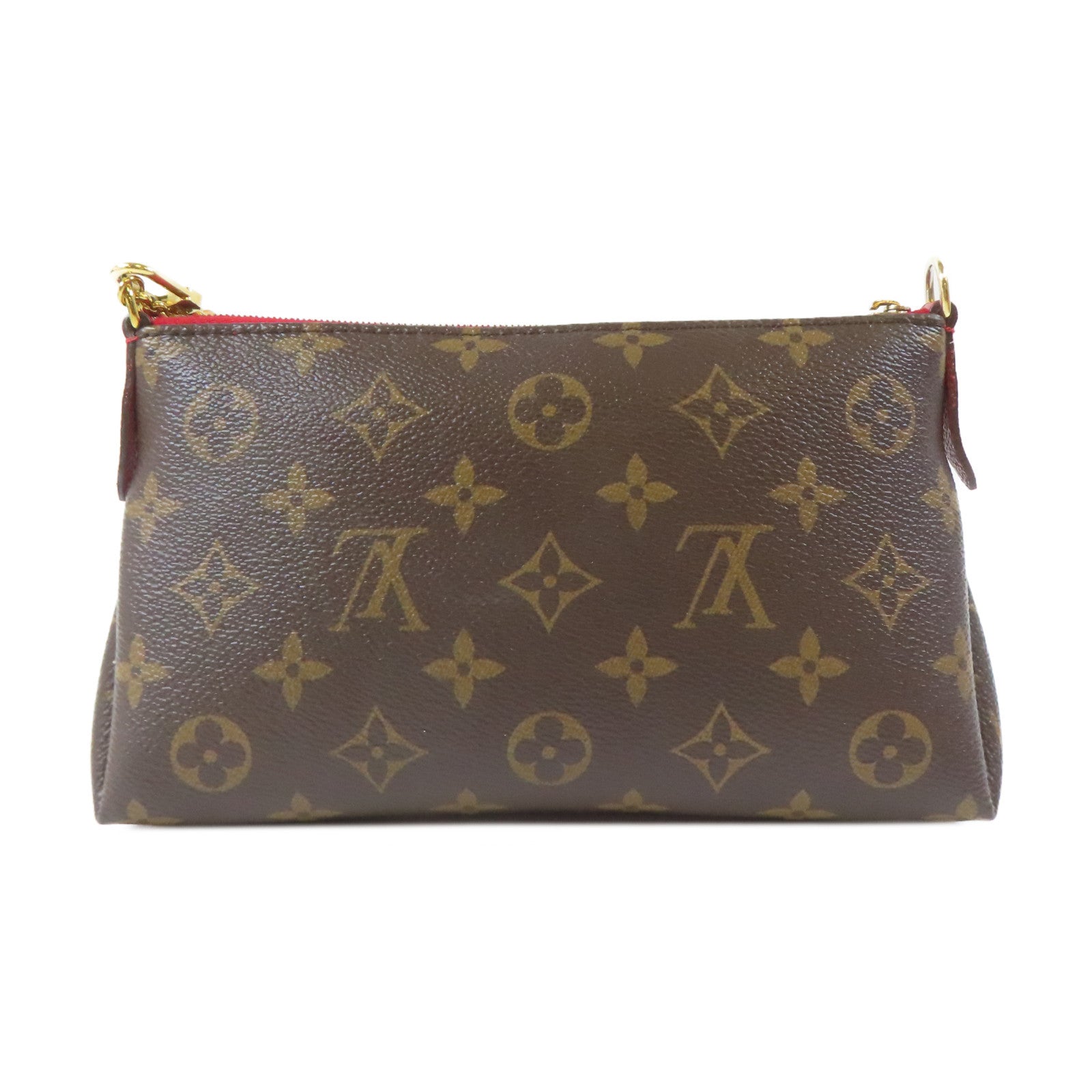 LOUIS VUITTON Monogram Pallas Clutch金扣手挽肩背兩用袋啡色