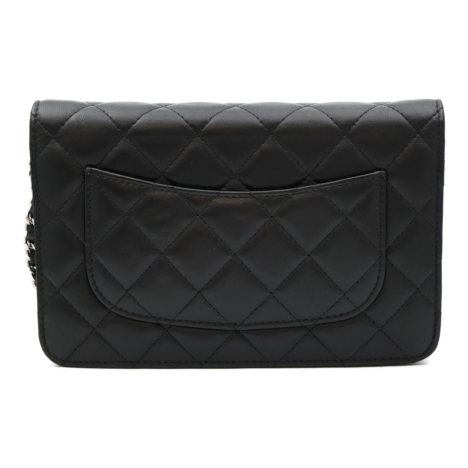CHANEL 羊皮皮革WOC Wallet On Chain銀扣鏈帶肩背袋