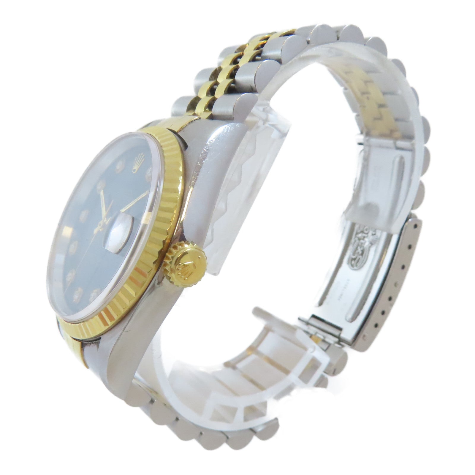ROLEX Datejust 3618K黃金/不鏽鋼手錶自動機芯黑色