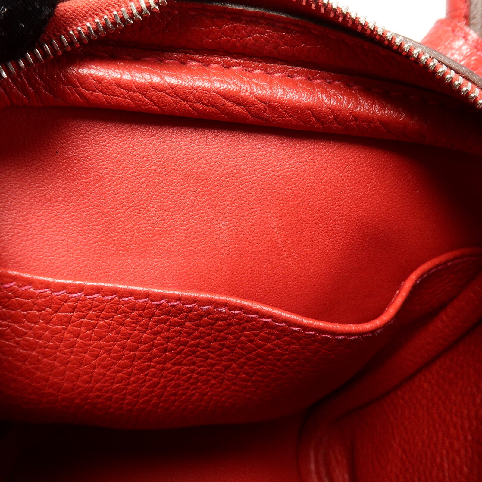 HERMES Clemence皮革Lindy 26手挽肩背兩用袋Rouge Garance