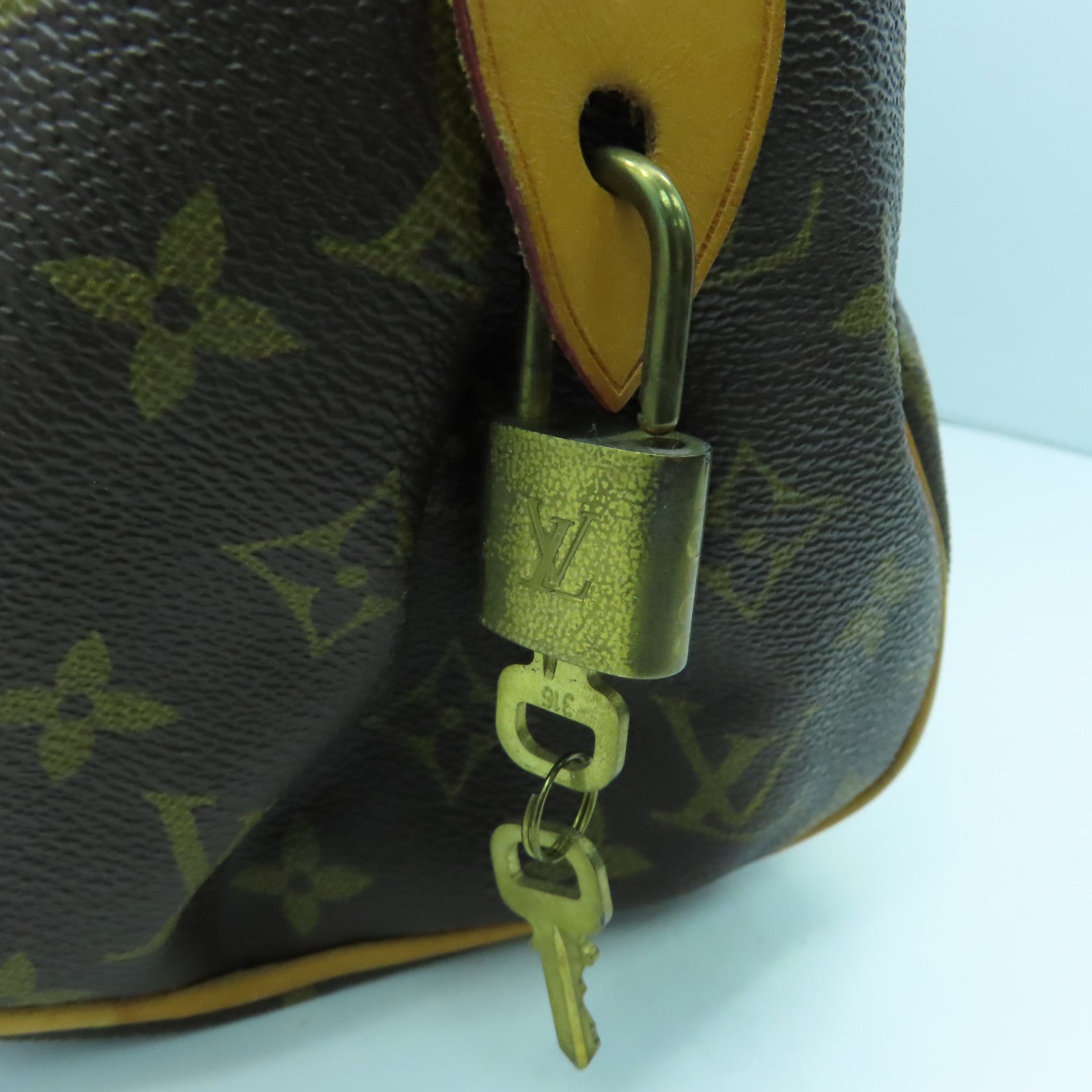 LOUIS VUITTON 【激減優惠】Monogram Montorgueil PM金扣肩背袋啡色
