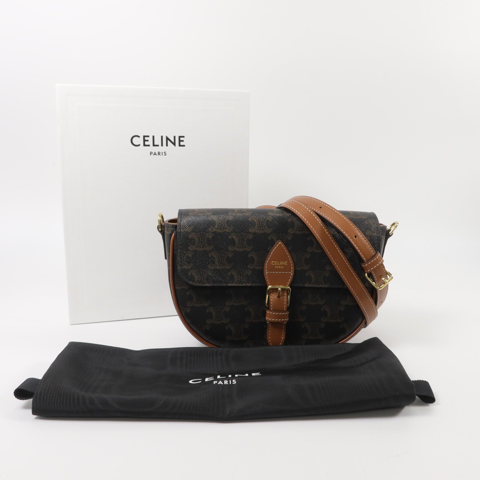 CELINE 塗層帆布Folco肩背袋