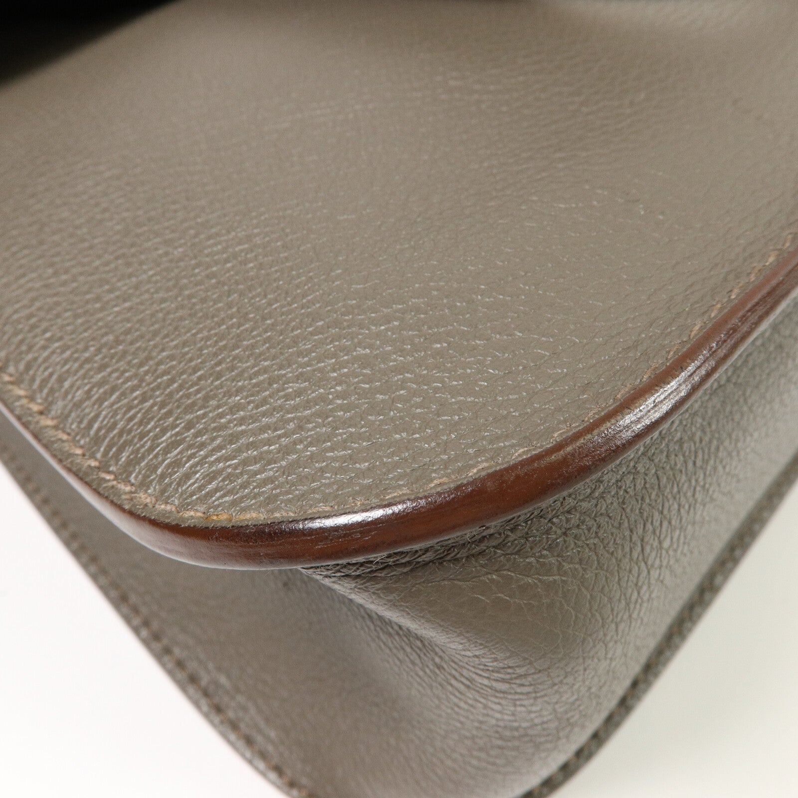 HERMES Evercolor皮革Halzan 25手挽肩背兩用袋Etain