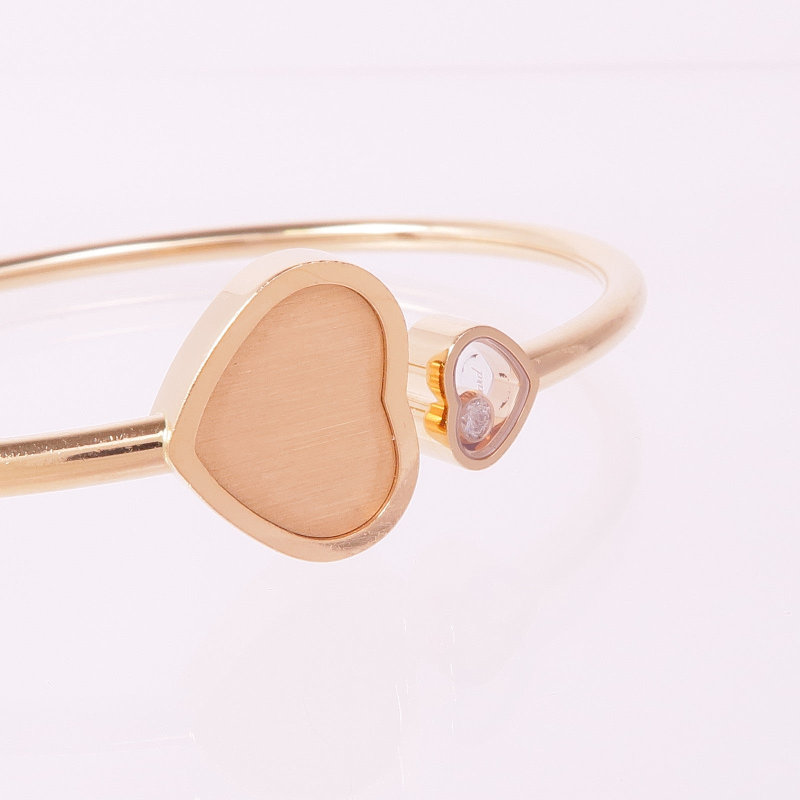 Chopard 18K玫瑰金Happy Hearts James Bond 007鑽石手鐲