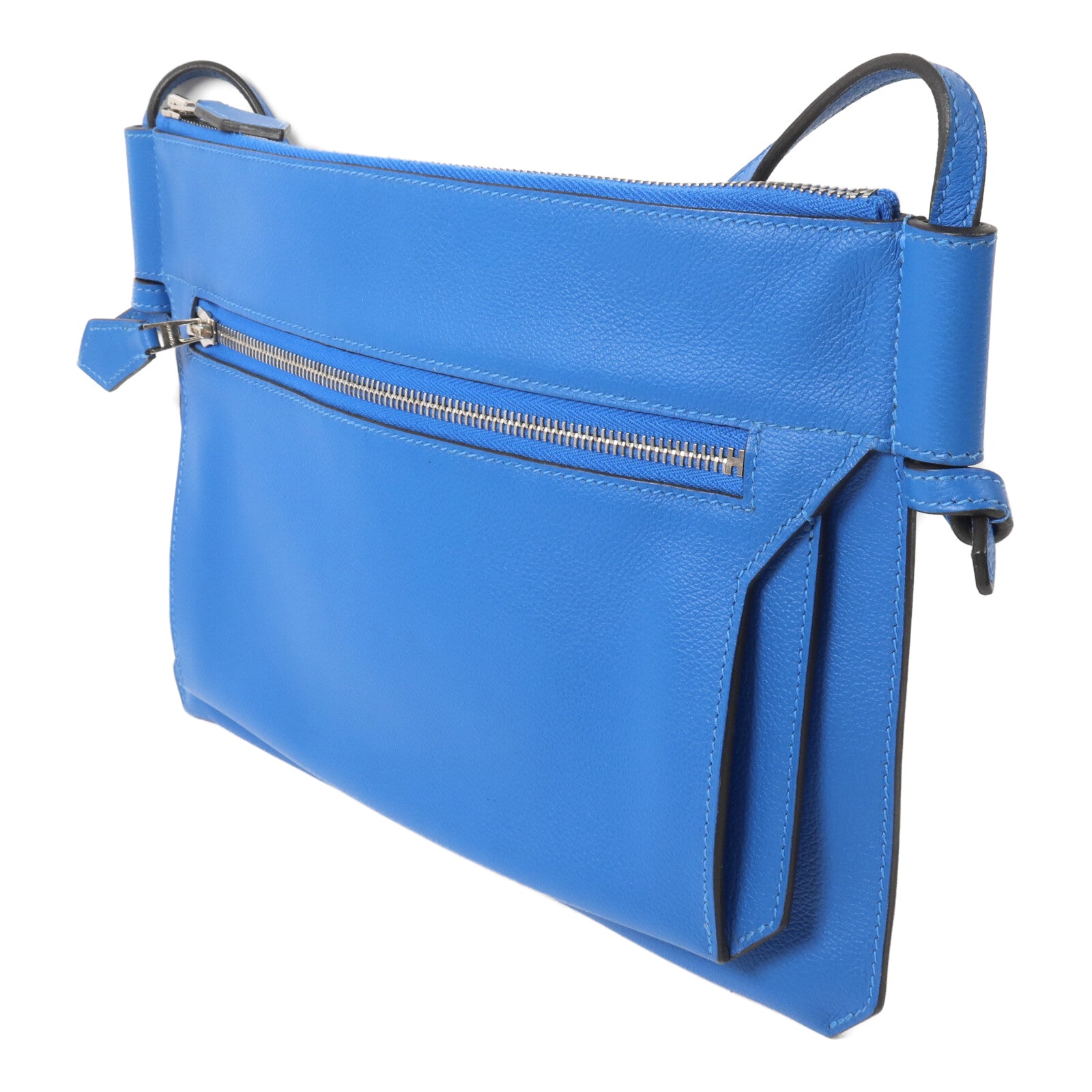 HERMES Evercolor皮革Ultrapla PM肩背袋Bleu Hydra